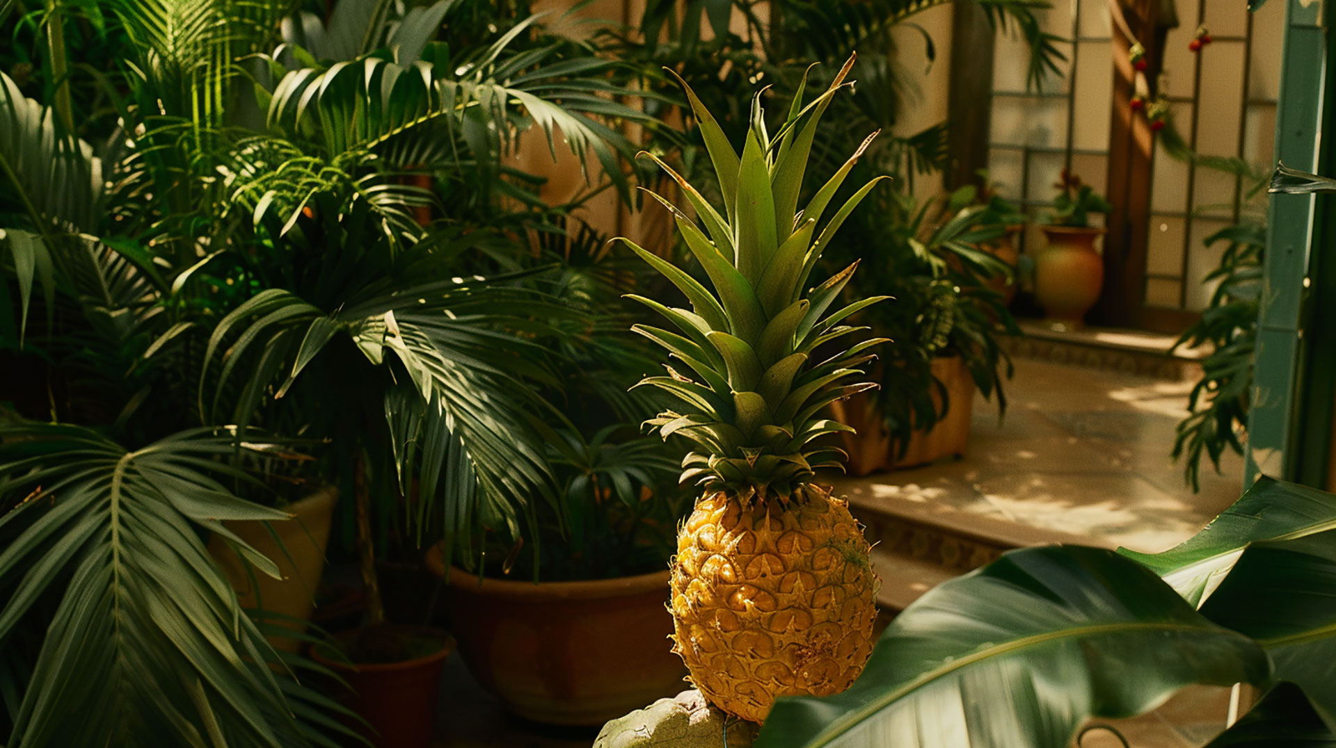 Free Download: Pineapple Tree Digital Background in 4K Resolution