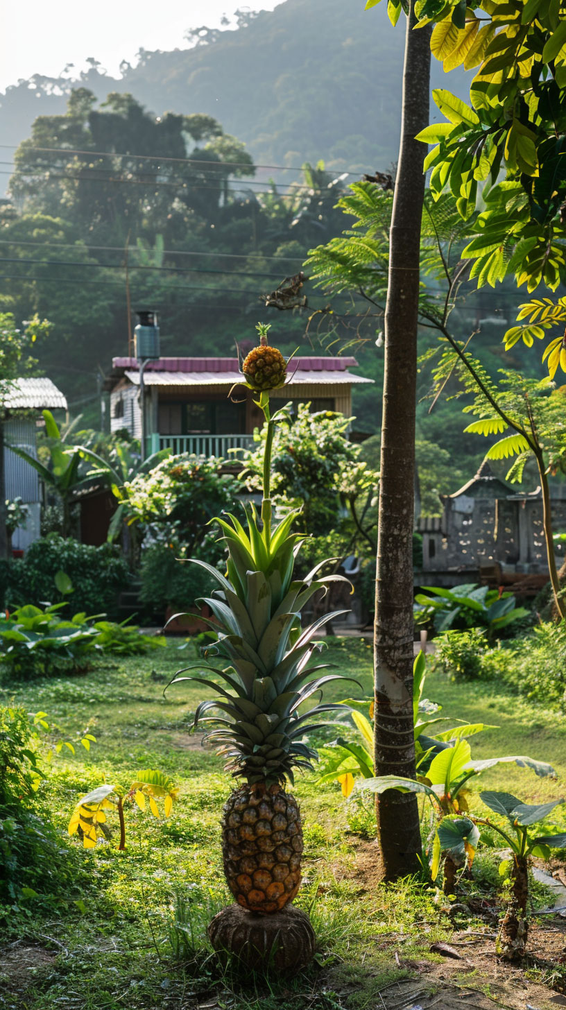 Explore Nature's Beauty on Your Mobile with this Pineapple Tree Picture