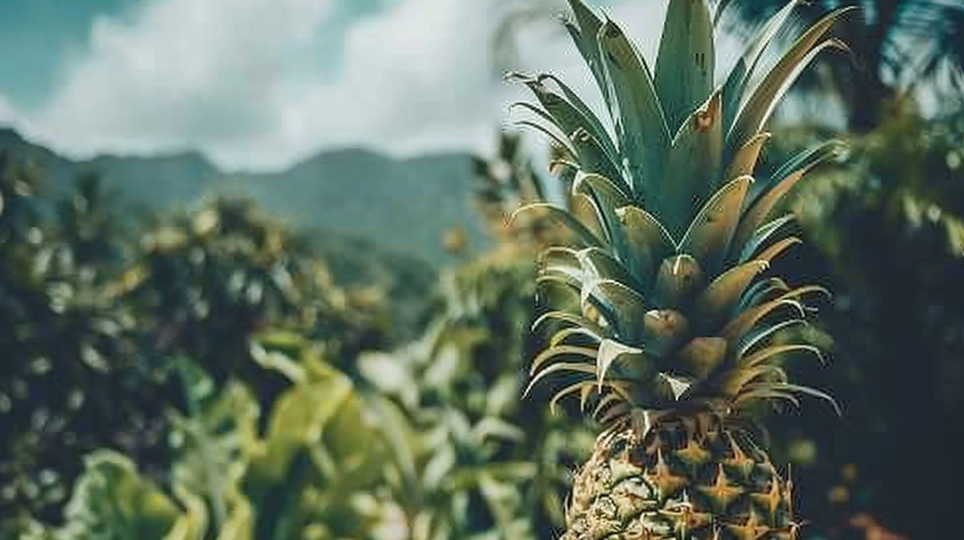 Tropical Delight: Colorful Ripe Pineapple Photo Available in 1920x1080 Resolution