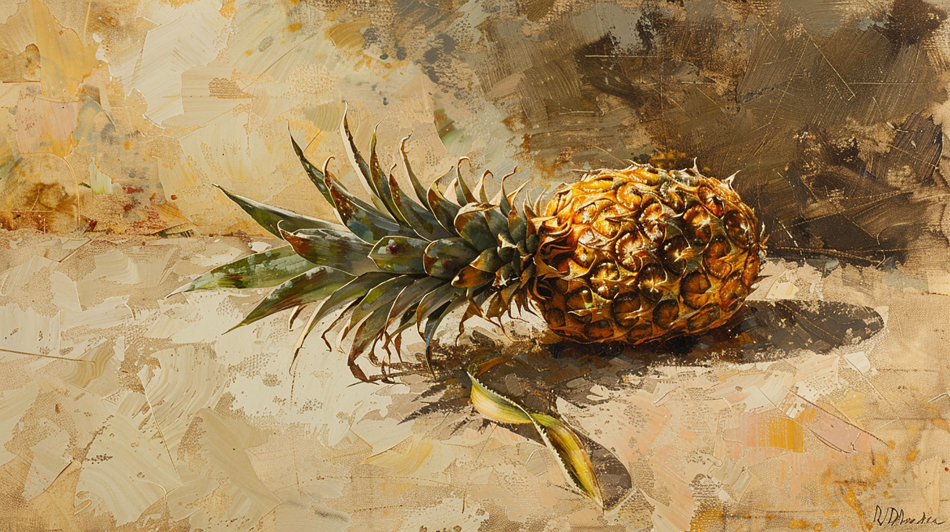 Exquisite Pineapple Picture in 16:9 Aspect Ratio for Your Viewing Pleasure