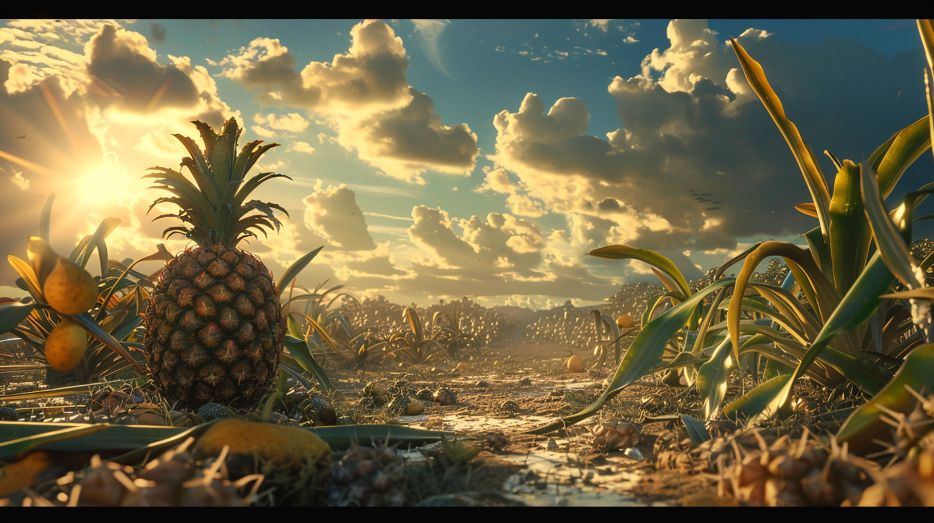 Ultra HD Pineapple Photo in 16:9 Aspect Ratio