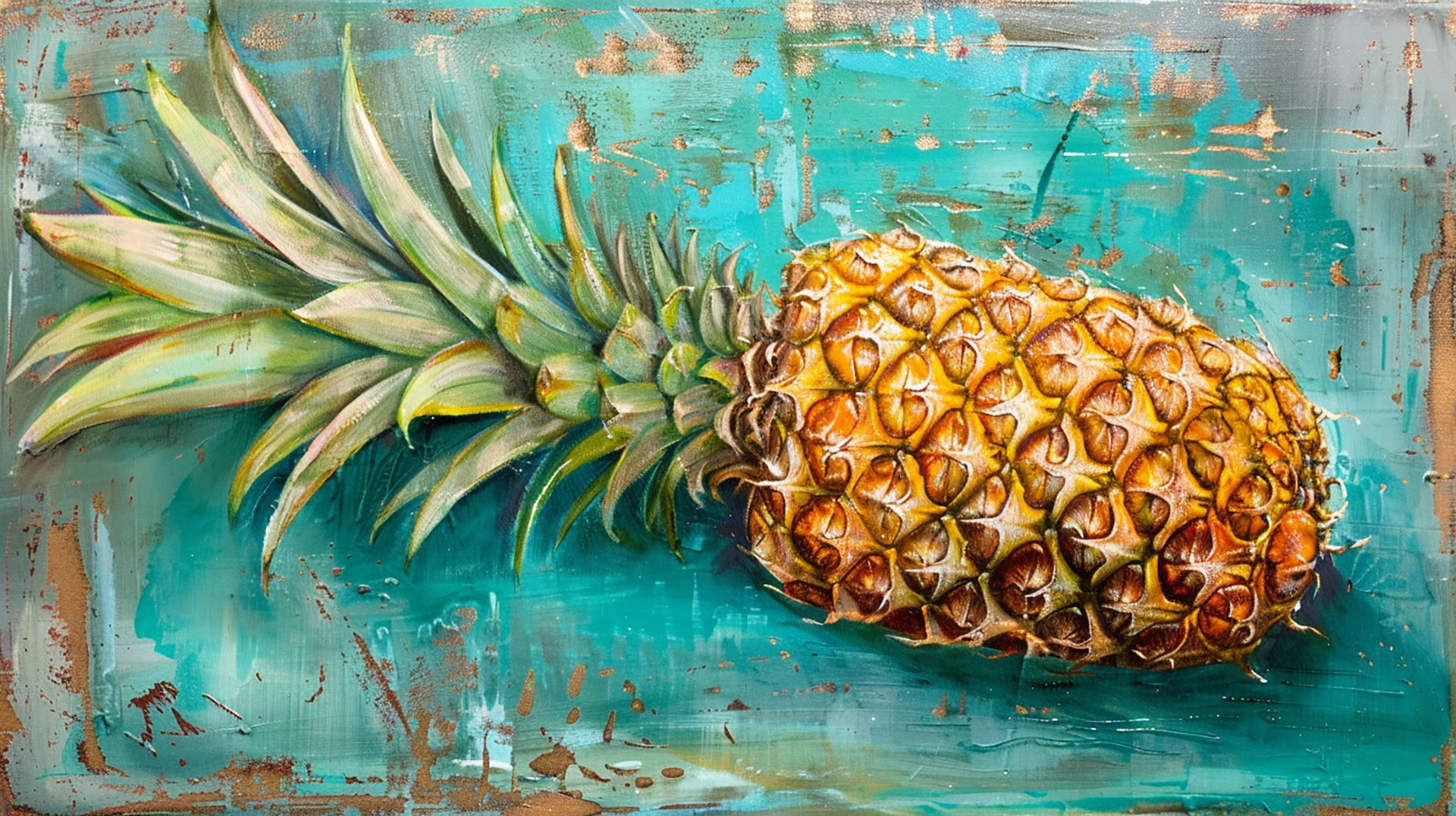 Captivating Pineapple Picture in 16:9 Aspect Ratio for Enhanced Viewing Pleasure