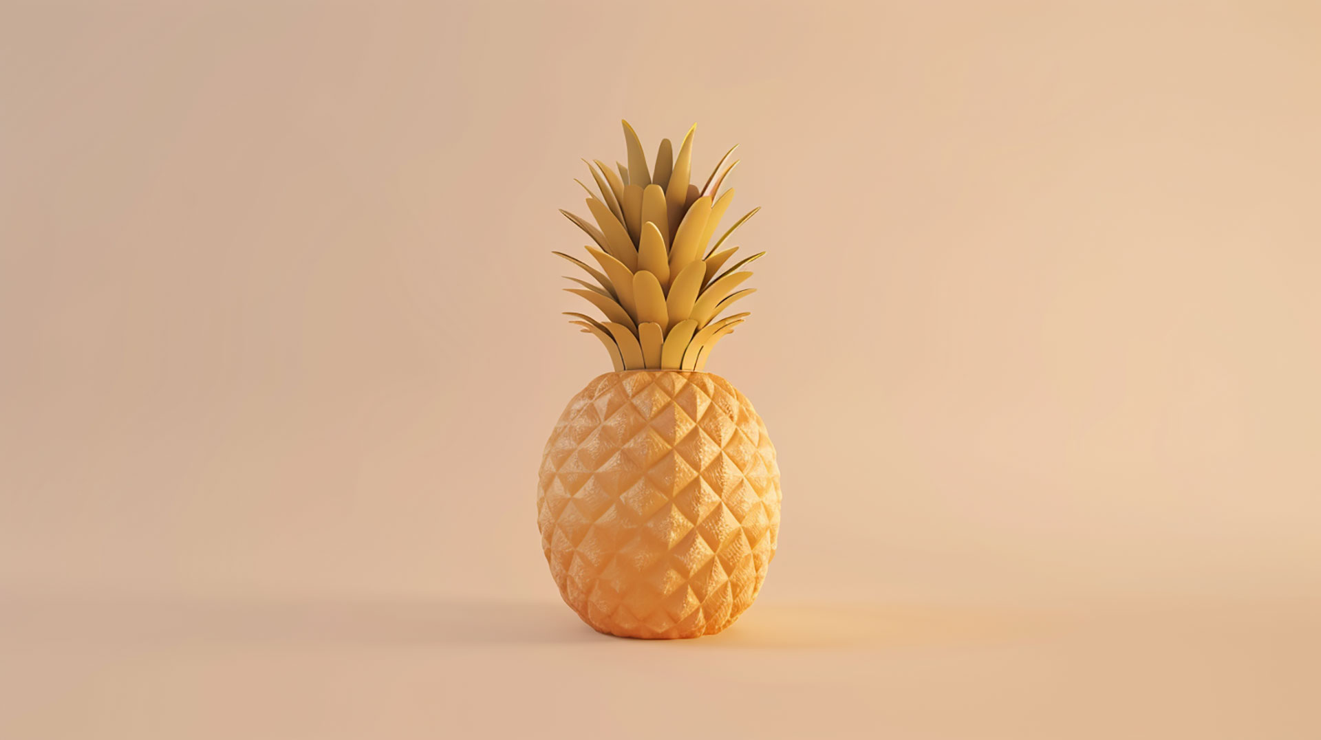 Colorful Pineapple Digital Background in 16:9