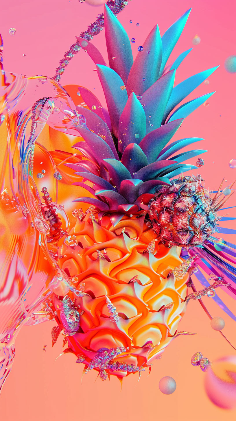 Capture Tropical Vibes: Fresh Pineapple Photo for LG Mobile Devices