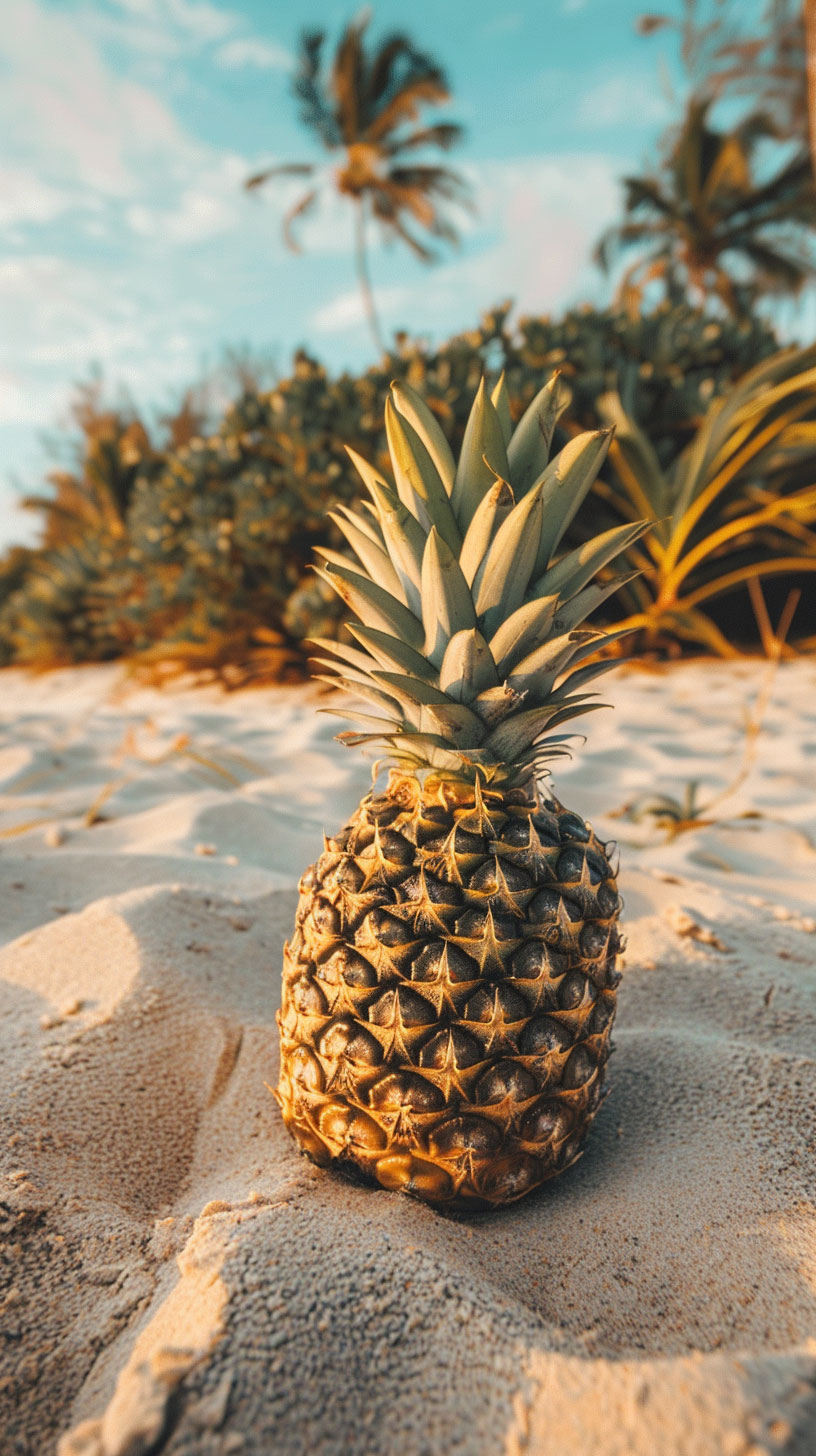 Explore Nature's Beauty: Juicy Pineapple Picture for Mobile Screensavers