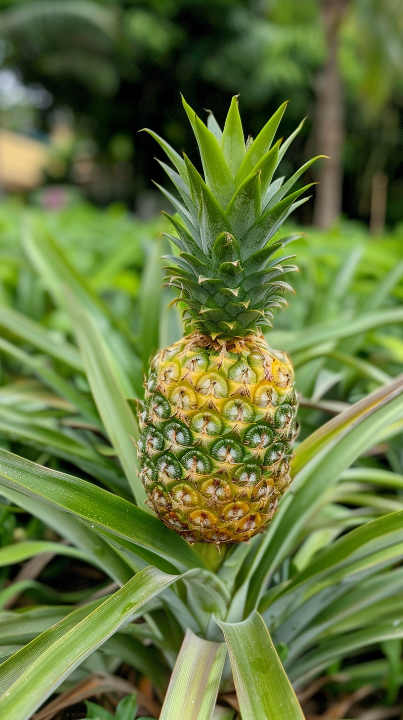 High-Resolution Picture of Pineapple Plant for iOS Devices