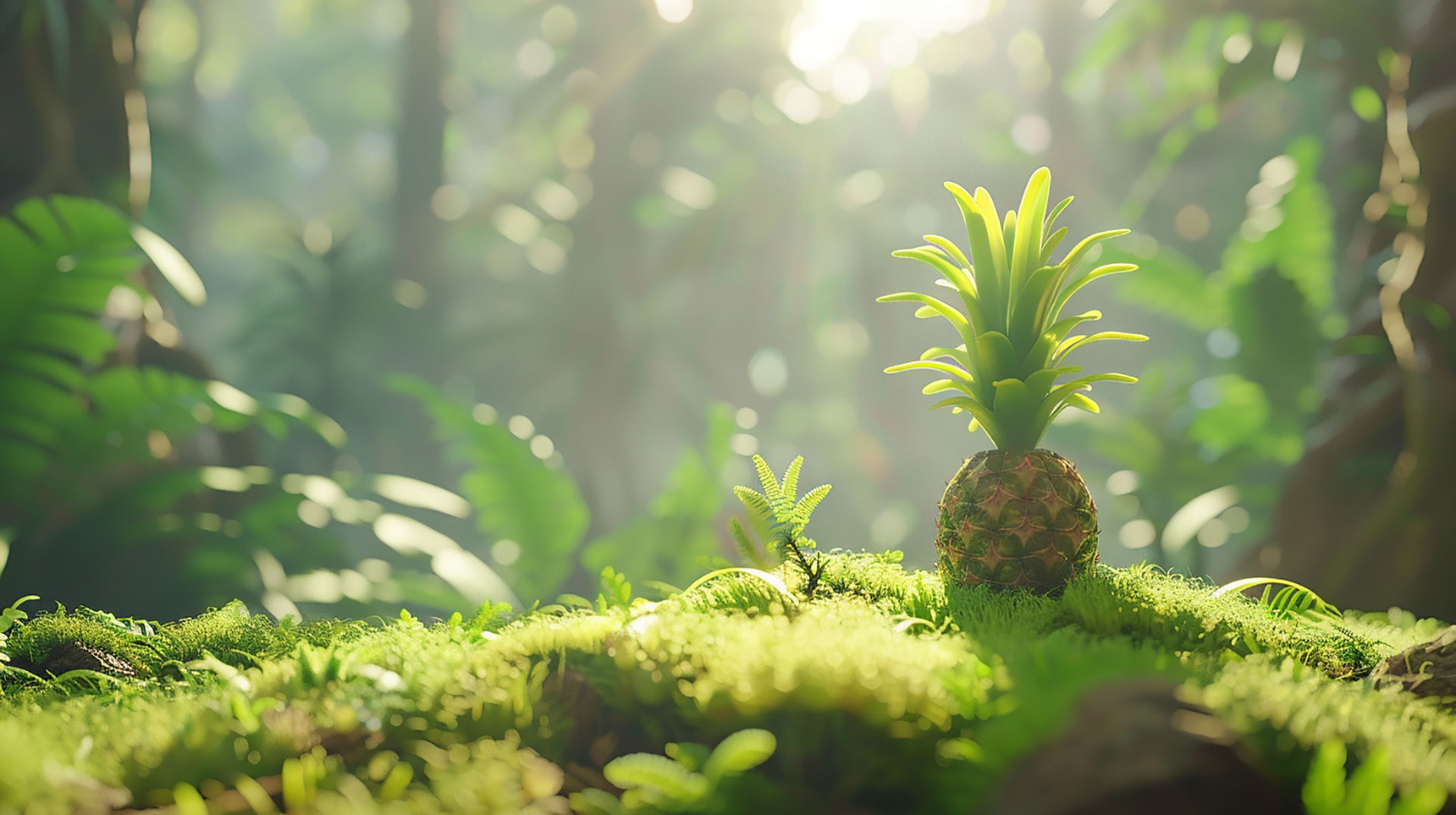 Royalty-Free Stock Picture of Pineapple Plant in Nature