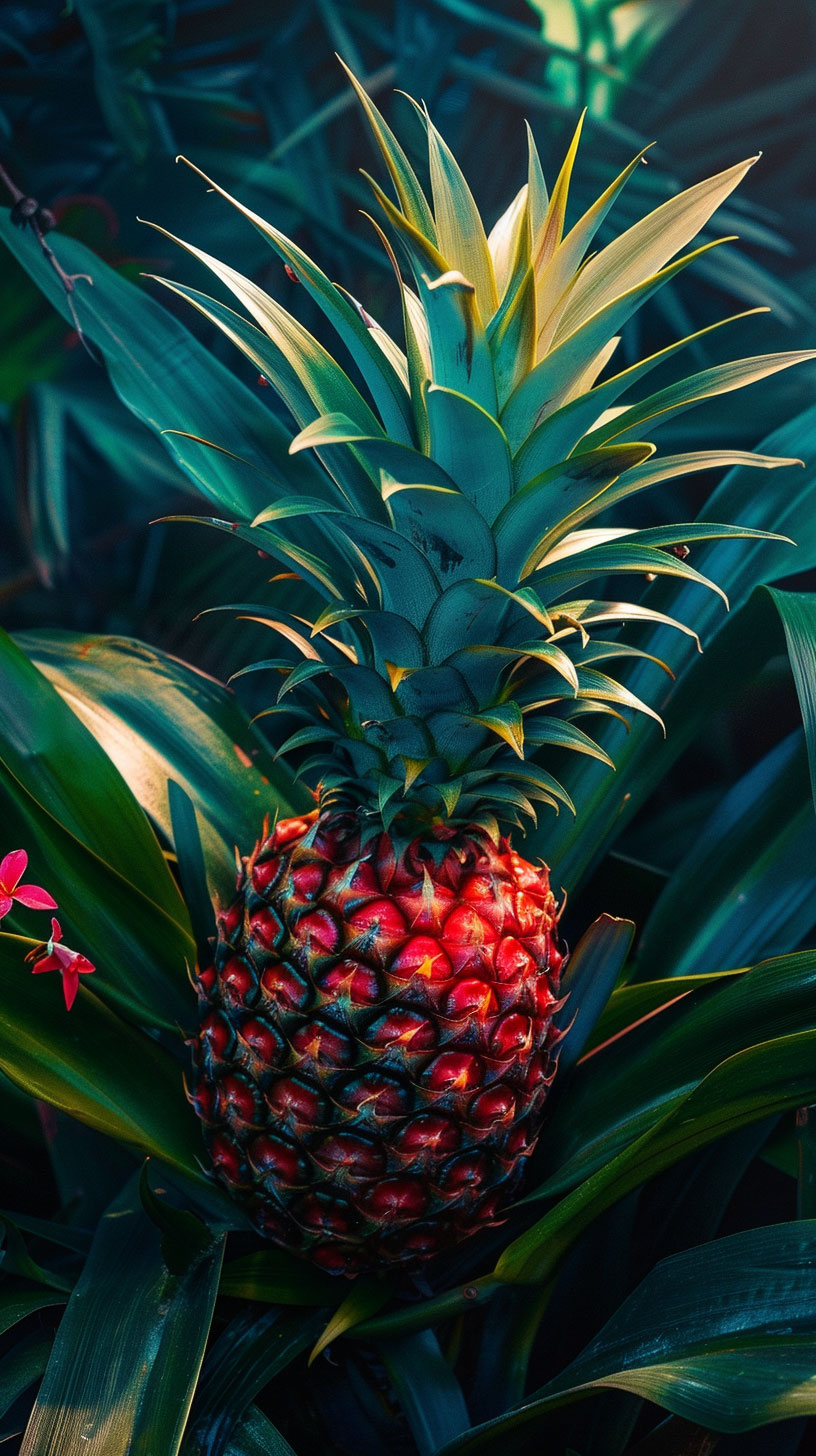 Beautiful Picture of Pineapple Plant for iPhone Wallpapers