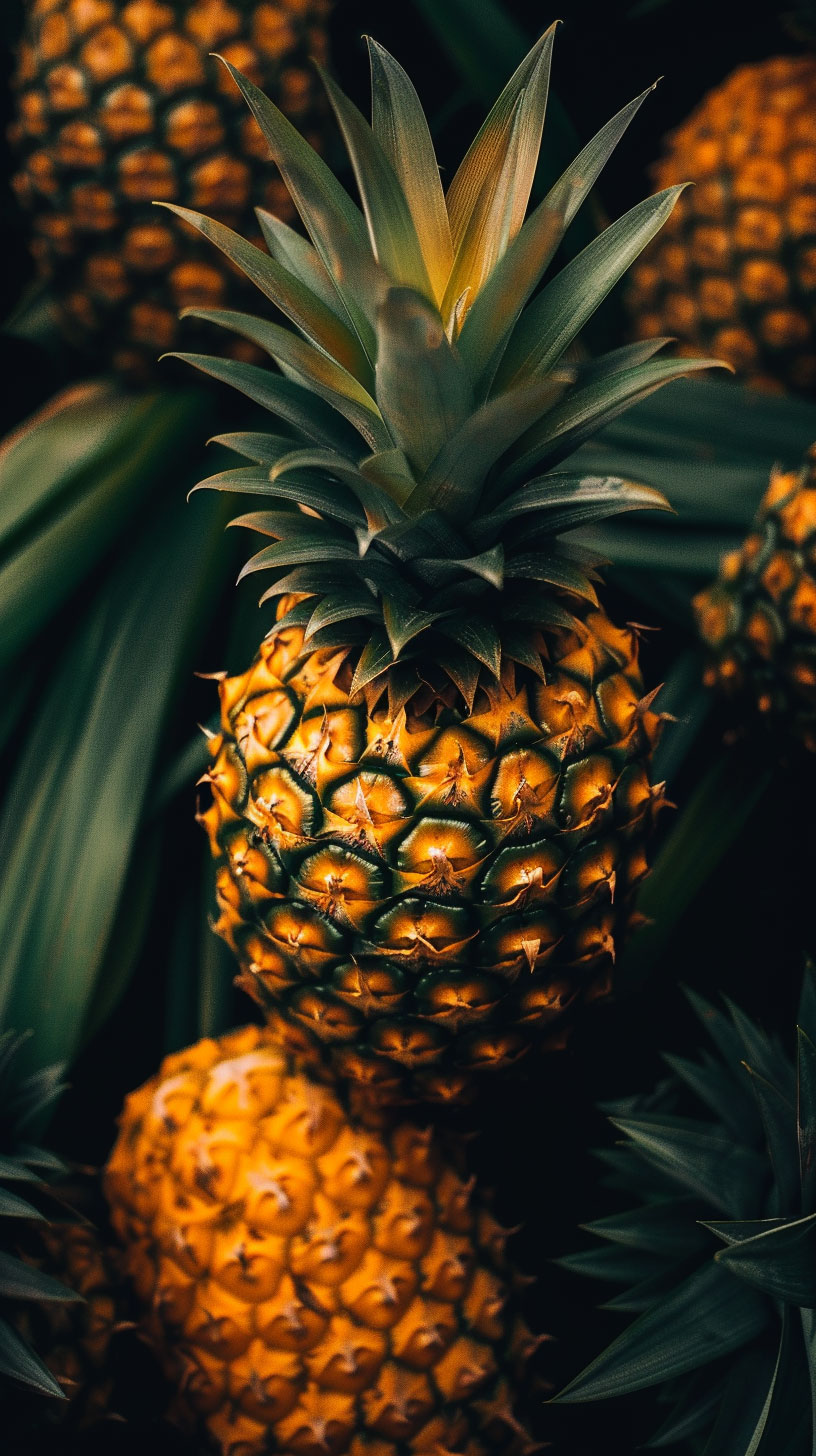 Vibrant Picture of Pineapple Plant for Google Pixel Wallpaper