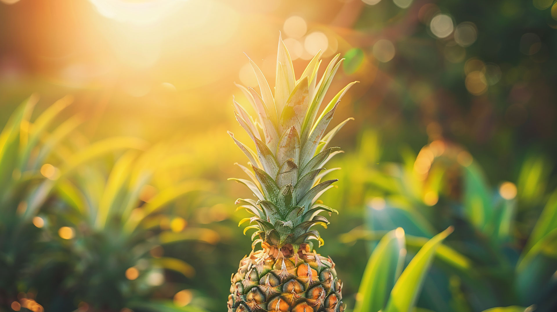 Royalty-Free Stock Photos of a Pineapple Plant in Nature