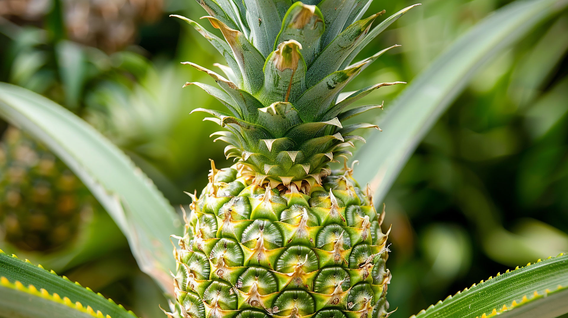 Vibrant HD Wallpaper of a Pineapple Plant in 4K