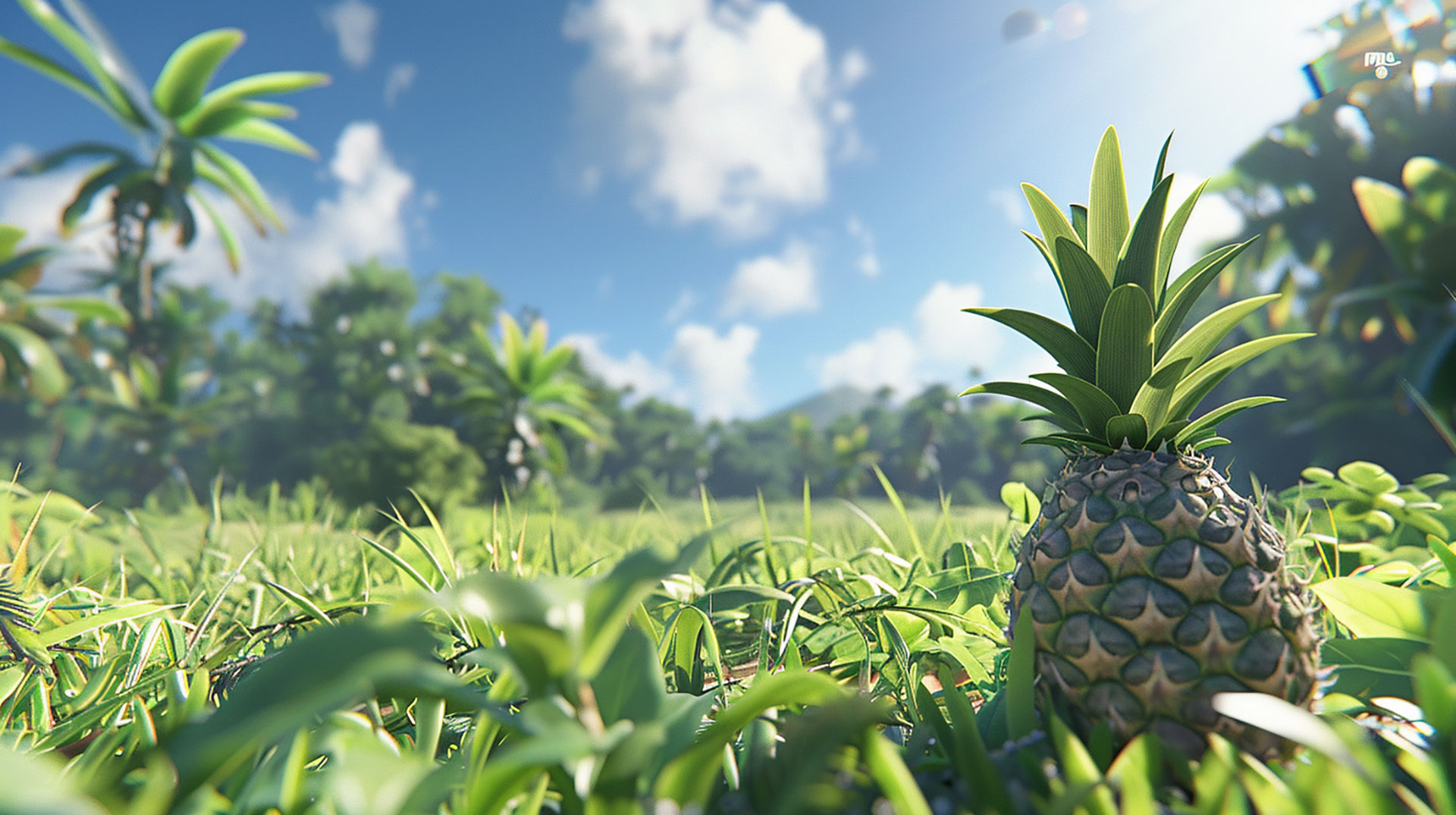 Royalty-Free High-Resolution Image of Pineapple Plant