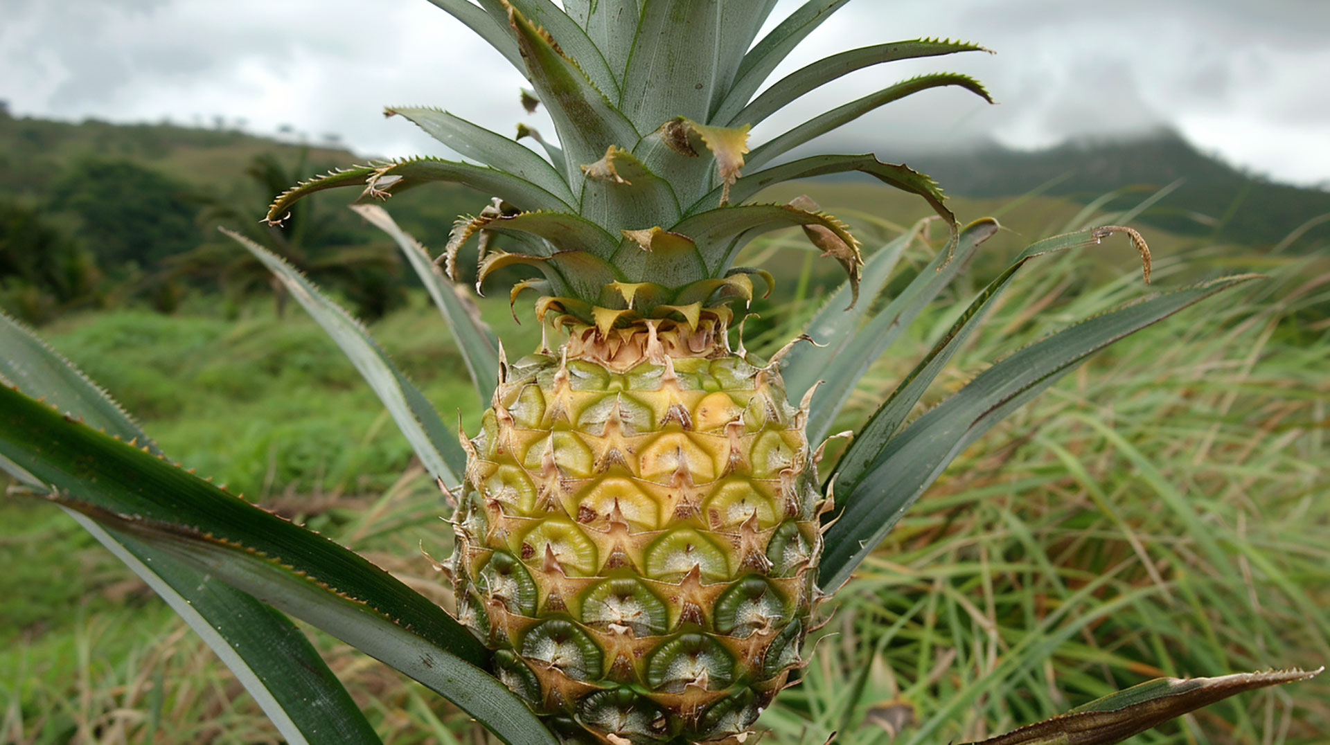 16:9 Ratio Picture of Pineapple Plant in HD