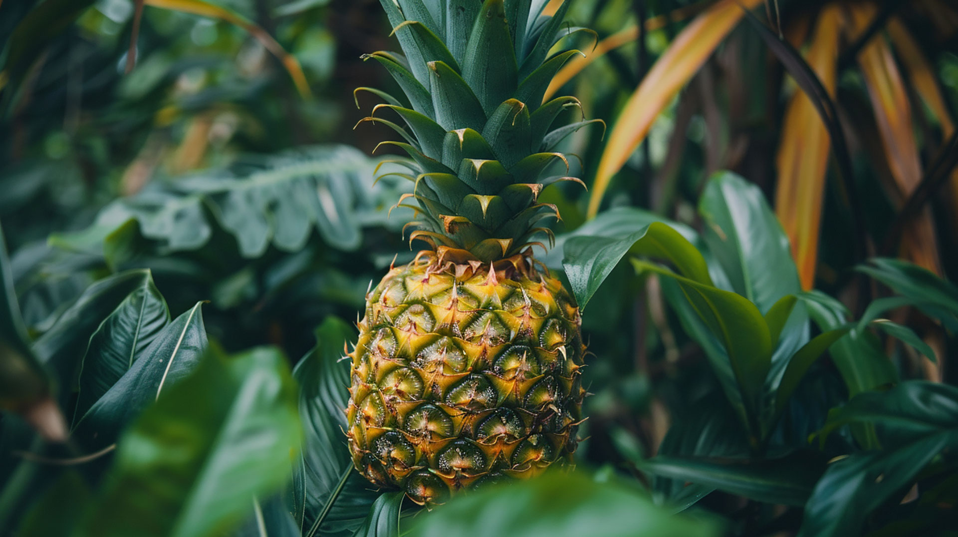 Tropical Pineapple Background for 16:9 Screens