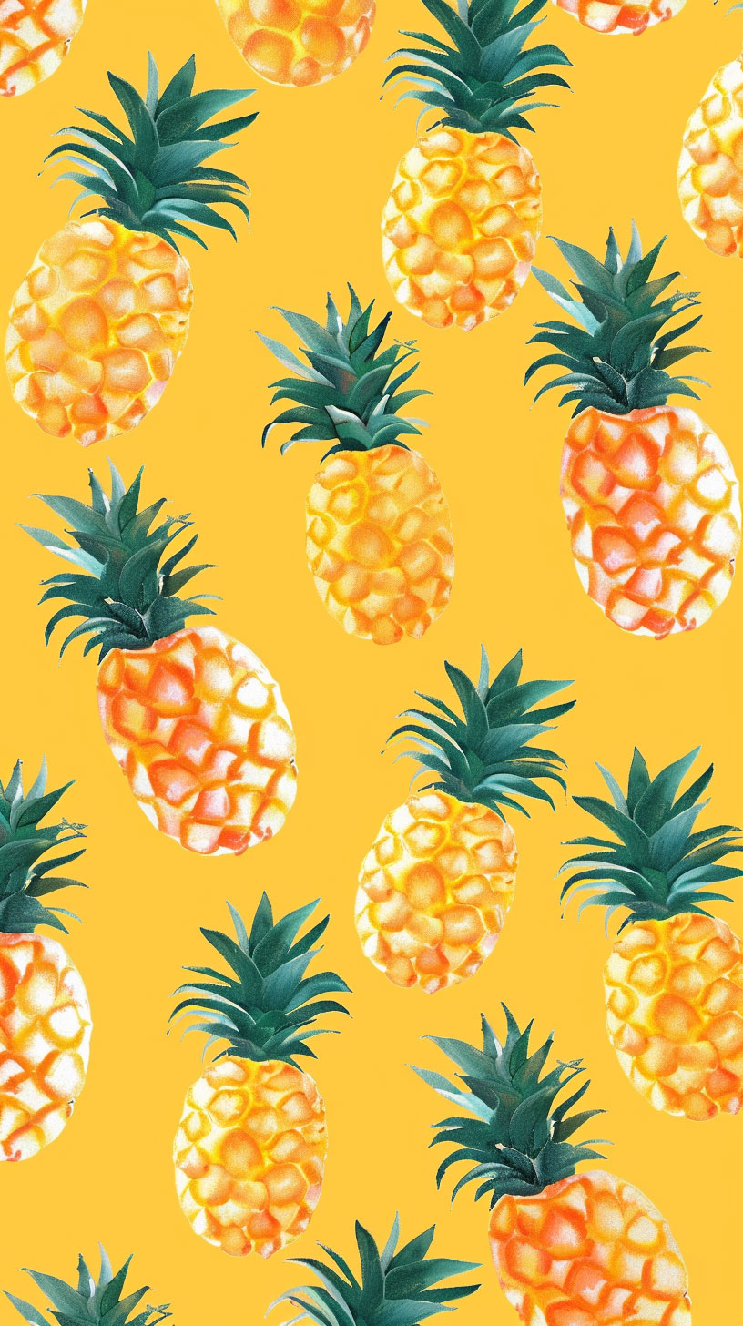 Pineapple Aesthetic Mobile Backgrounds for Various Devices