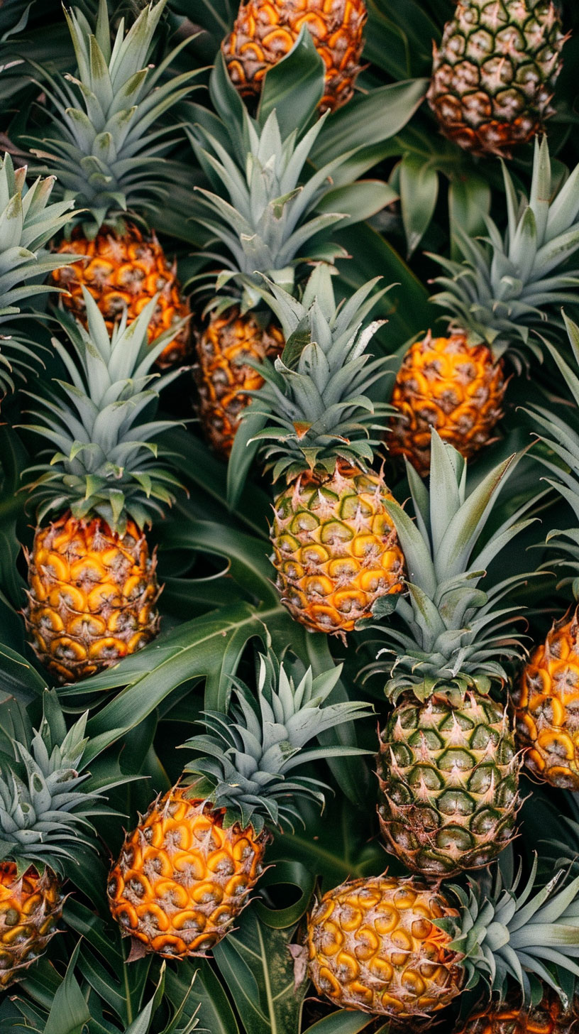 Tropical Aesthetic Pineapple Wallpaper for iPhone and Android Devices