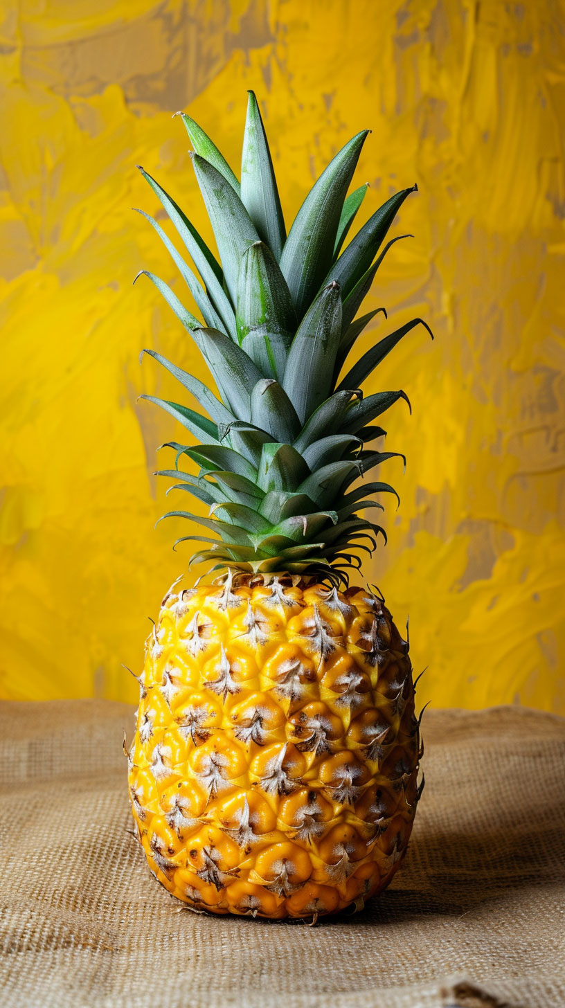 Tropical Pineapple Aesthetic Backgrounds for Mobile Devices