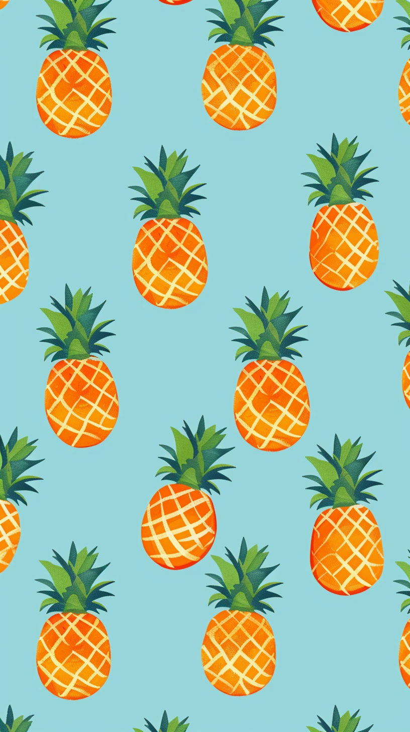 Pineapple HD Wallpaper for iPhone and Android: Aesthetic Delight