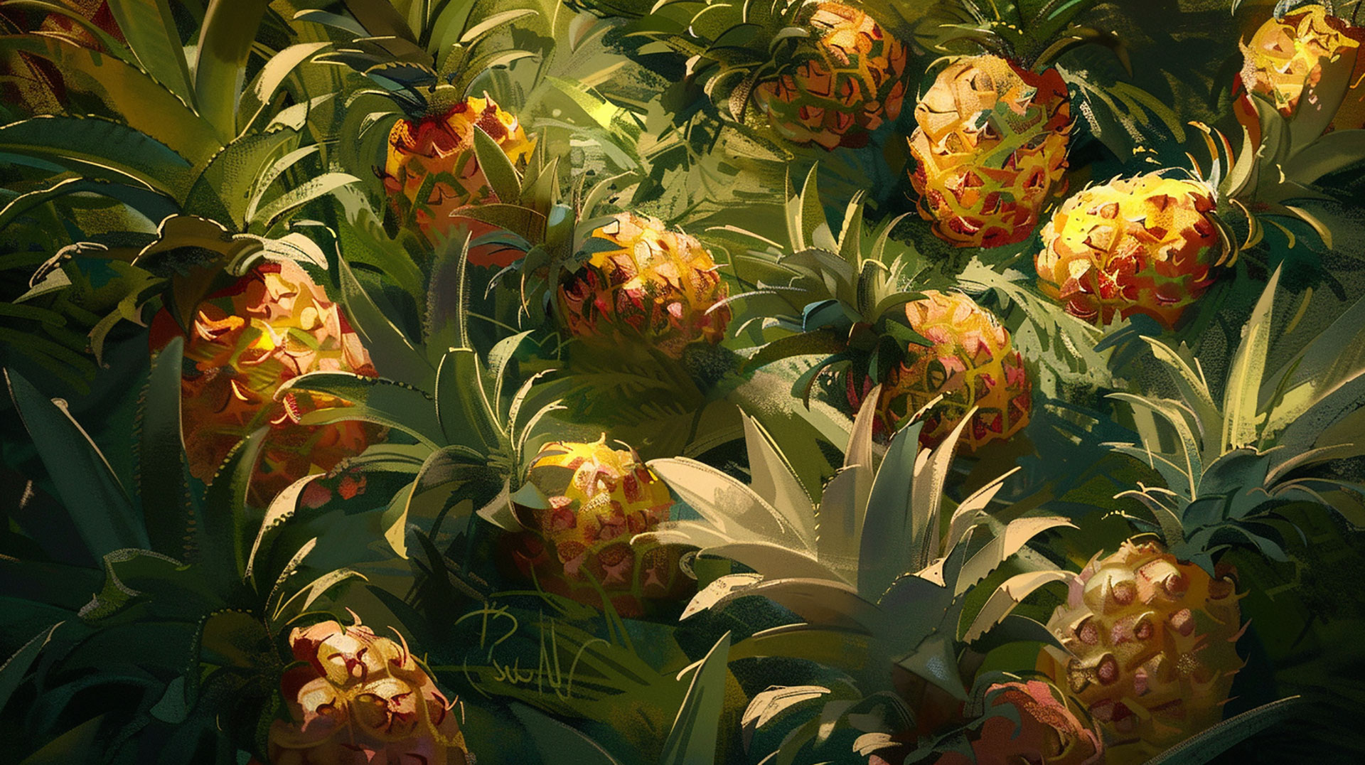 High-Resolution Pineapple Bush Pictures for Desktop and Mobile Backgrounds