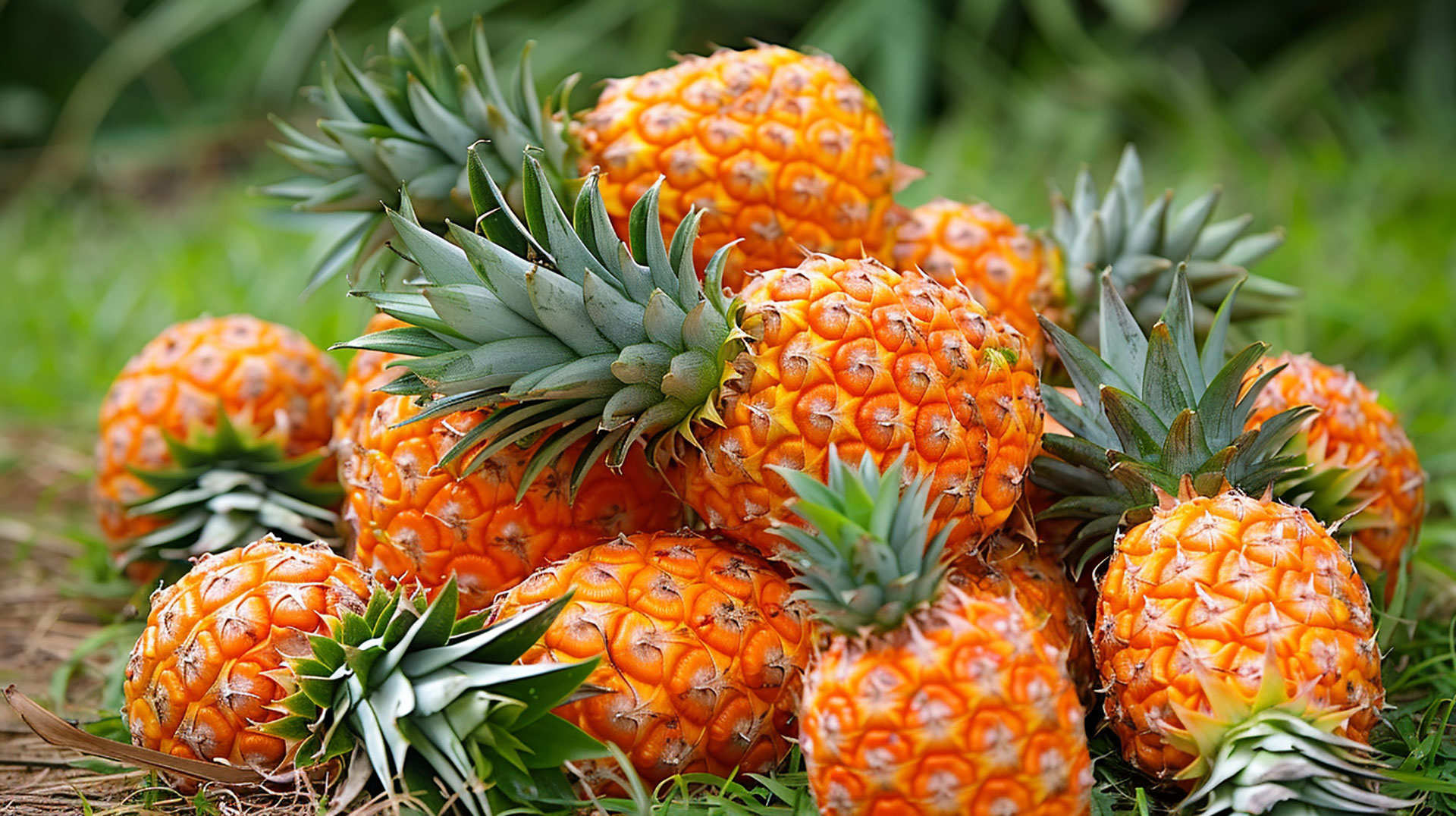 Vibrant Pineapple Bush Images: Free to Use for Digital Art and Wallpapers