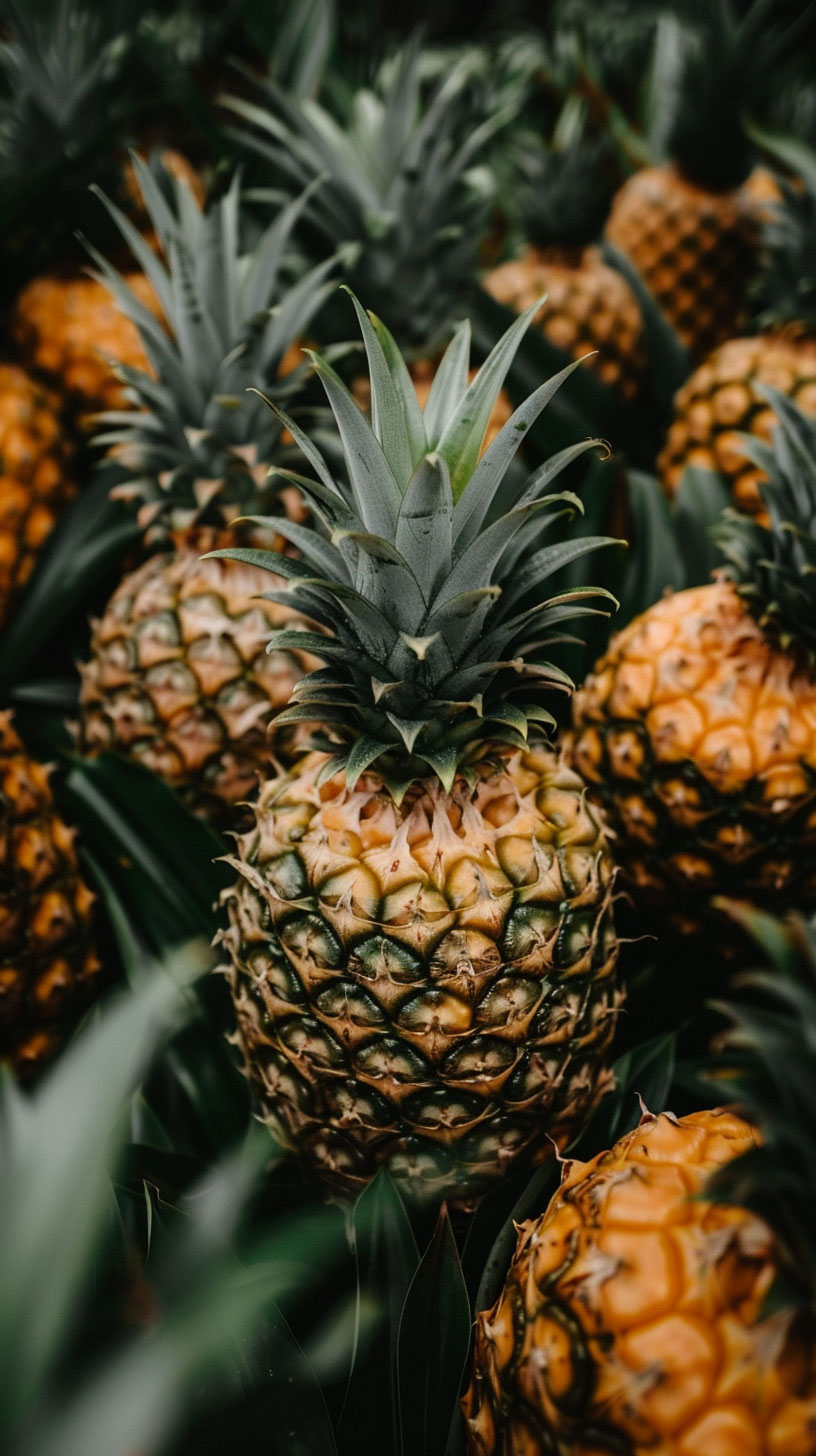 High-Quality Pineapple Bush Wallpaper for Samsung Galaxy and Google Pixel