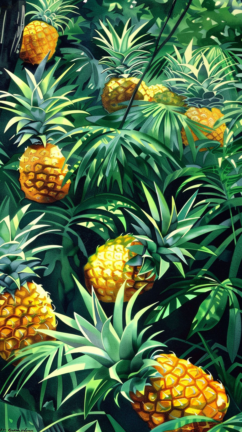 Free Pineapple Bush HD Pics: Perfect for Mobile Print and Digital Media Usage