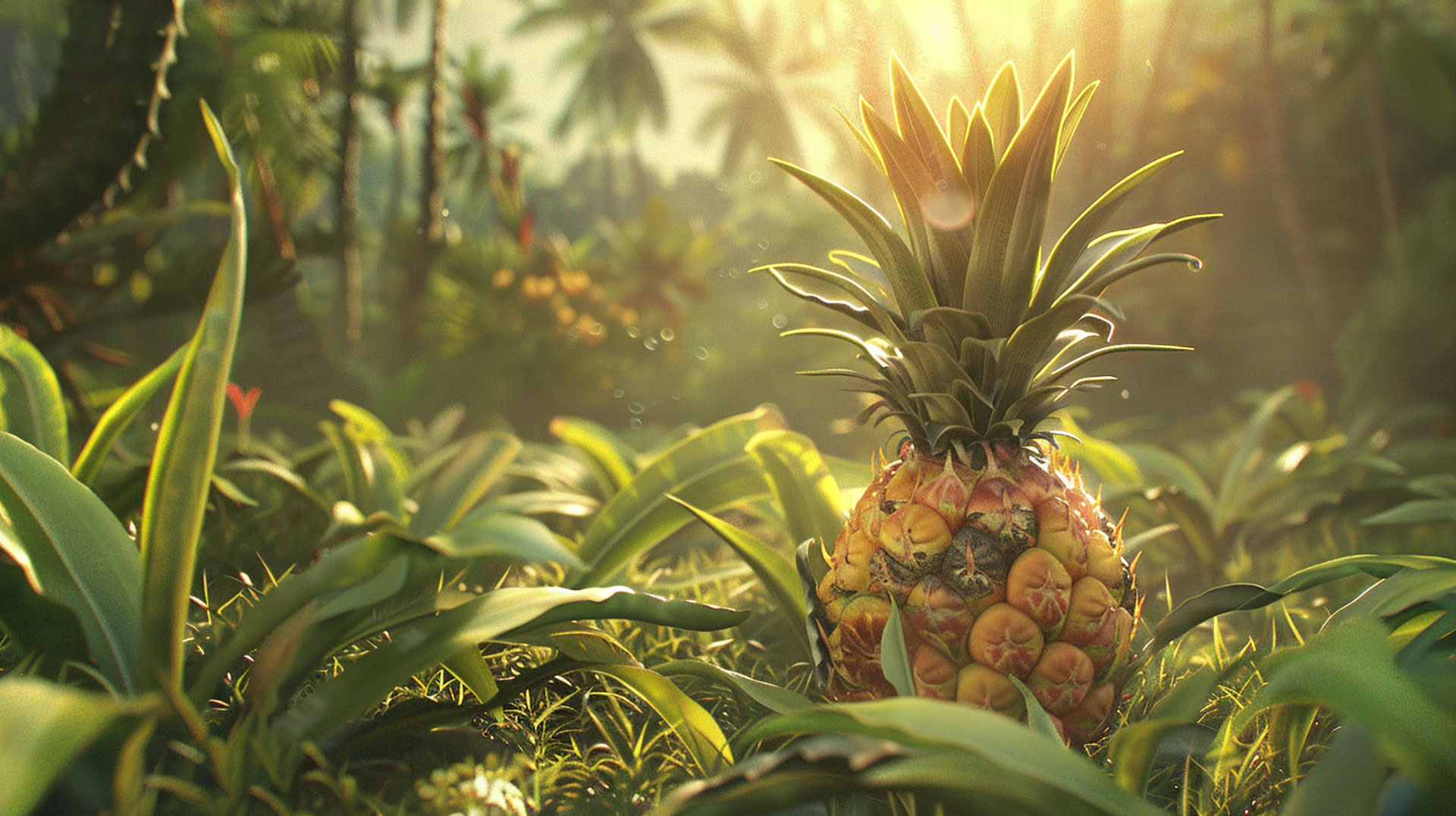 Captivating Pineapple Bush Photos for 16:9 Displays