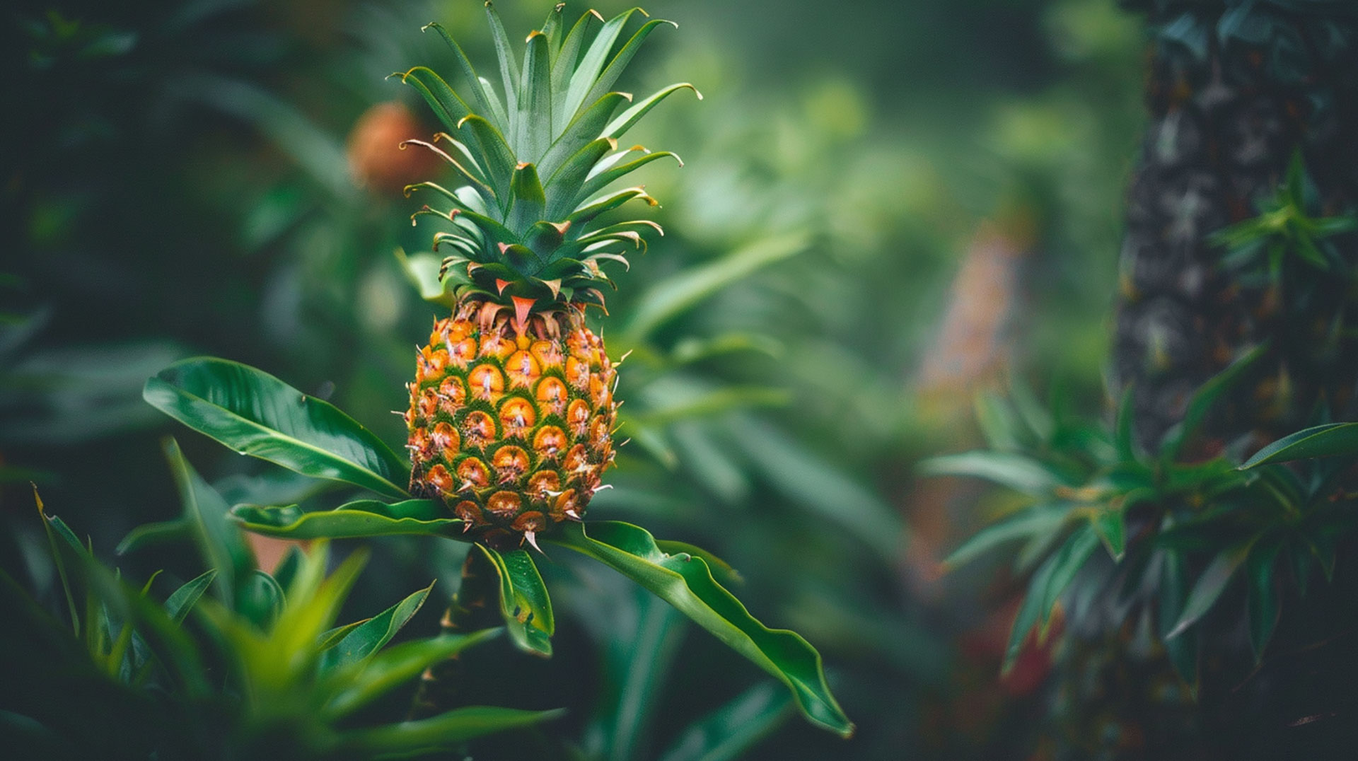 Vibrant Pineapple Bush Pics Ideal for 16:9 Screens