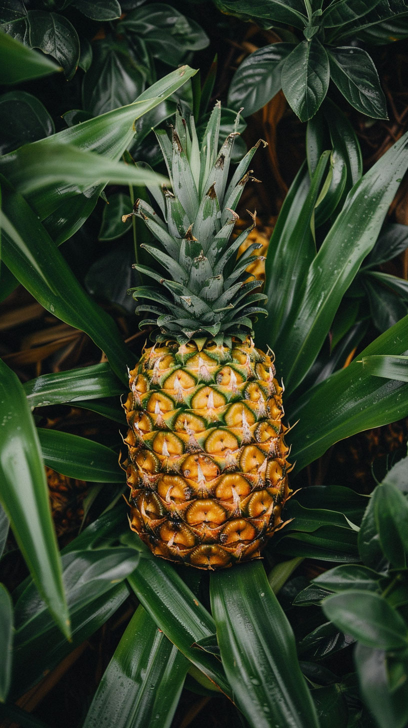 Vibrant Pineapple Bush Photos for iPhone and Android Users