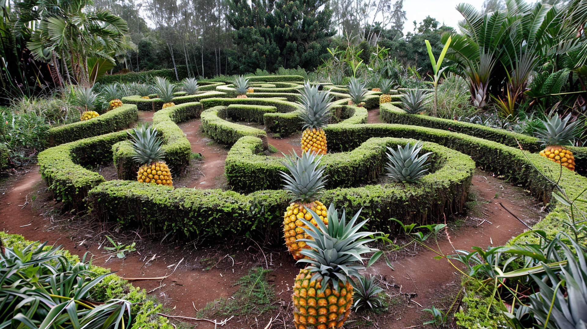 Royalty-Free Pineapple Garden Maze Stock Photos