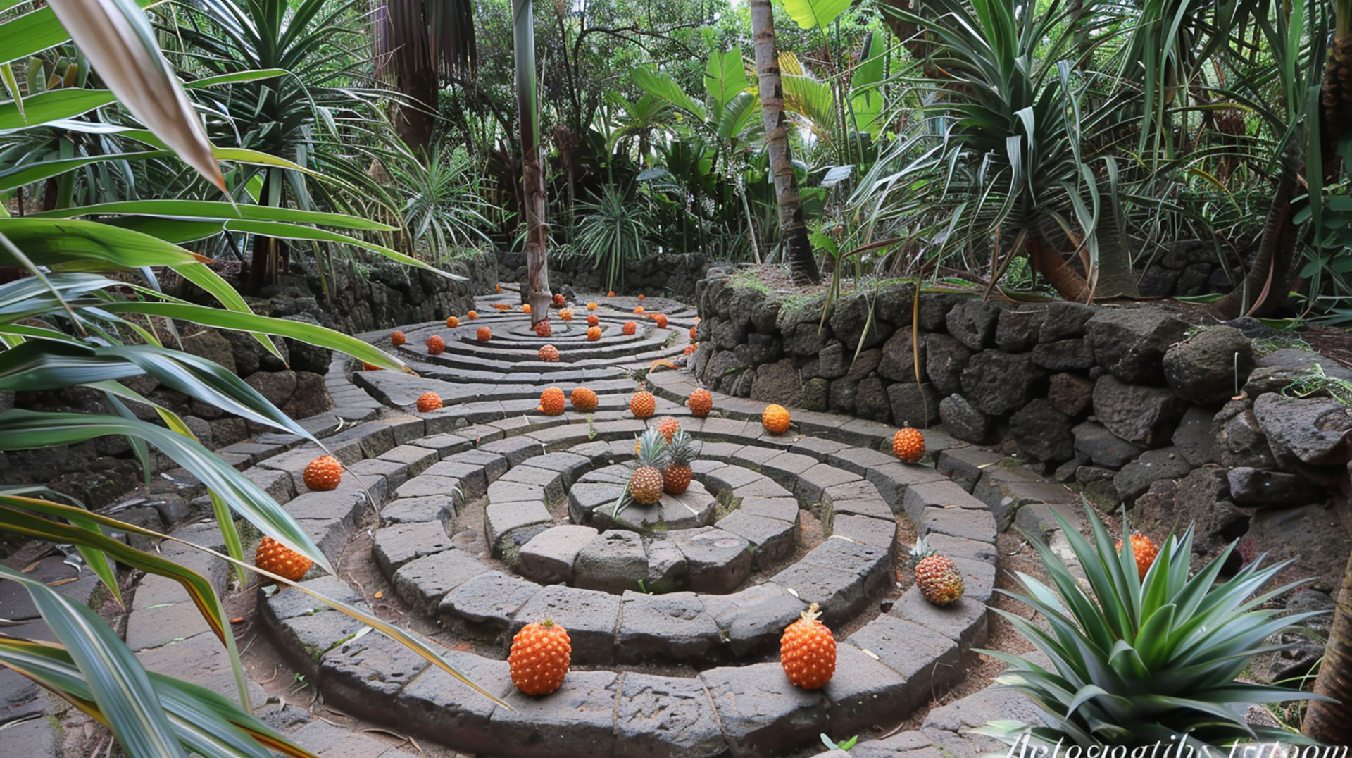 HD Pineapple Garden Maze Pics for Background Use