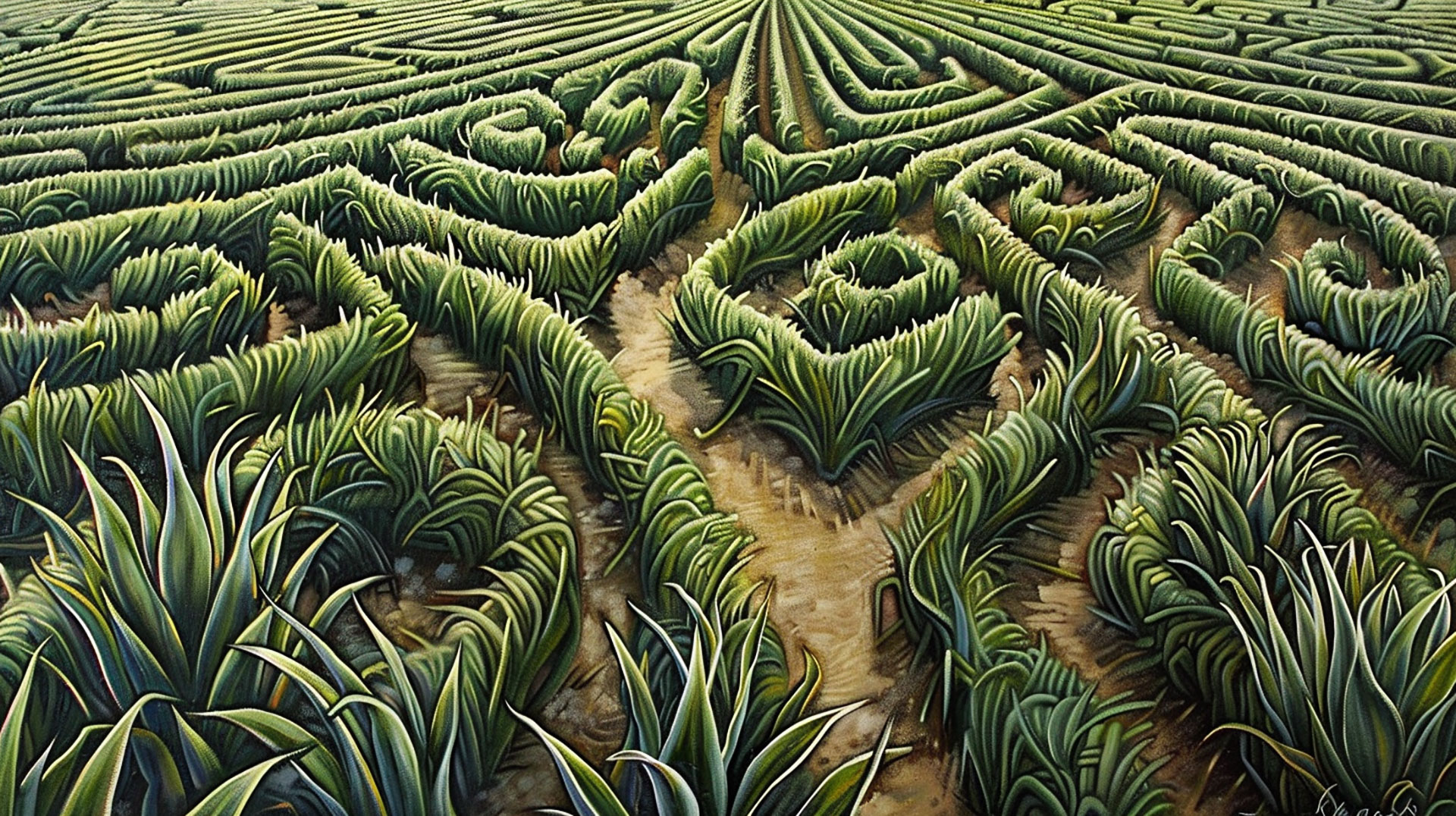 Pineapple Garden Maze Backgrounds in HD Quality