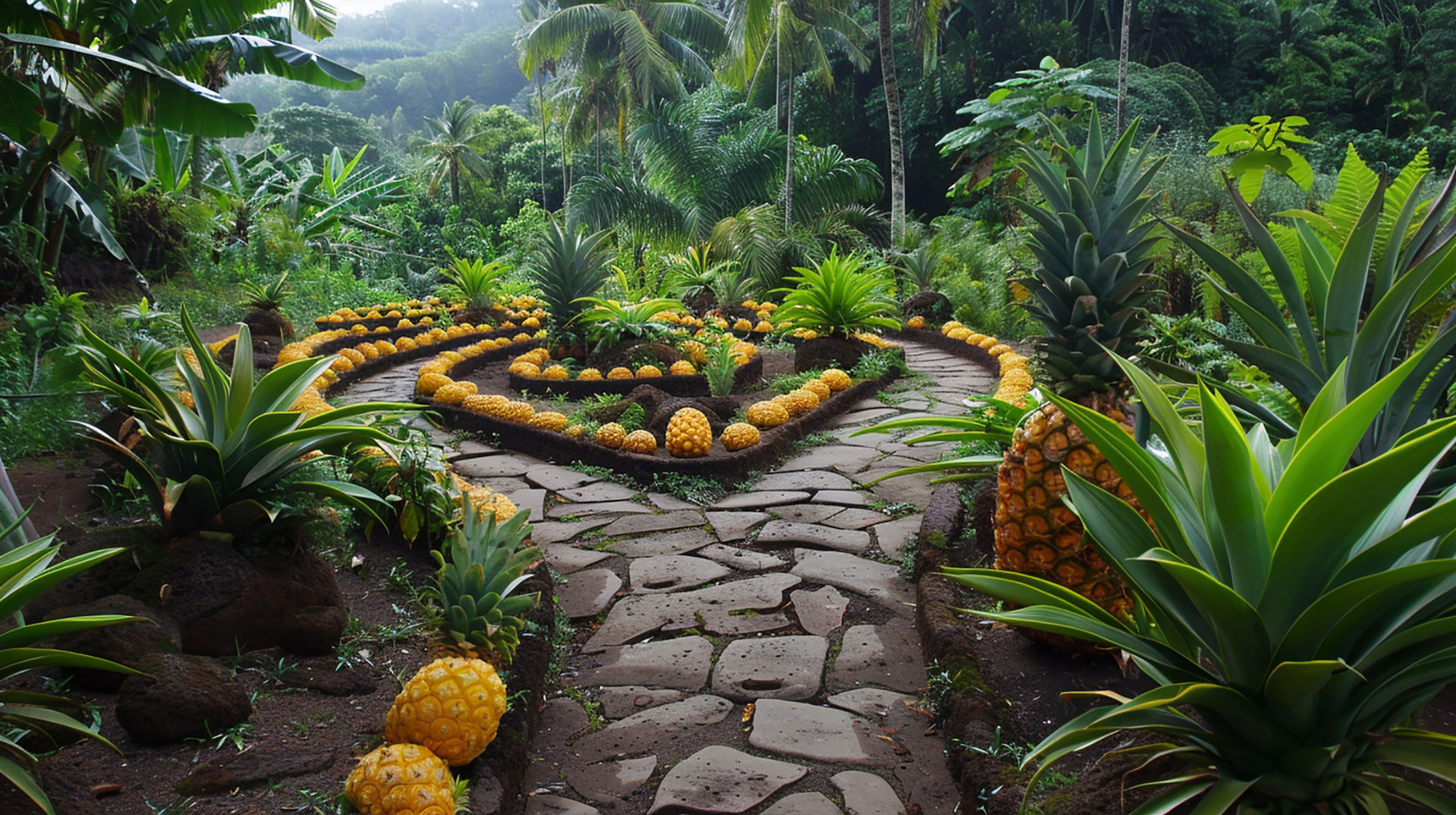 Royalty-Free Pineapple Garden Maze HD Photos