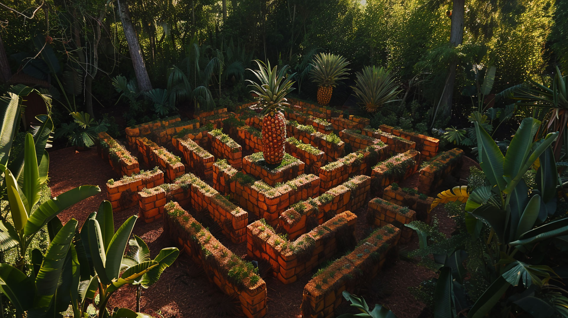 High-Quality Pineapple Garden Maze Images in Various Formats