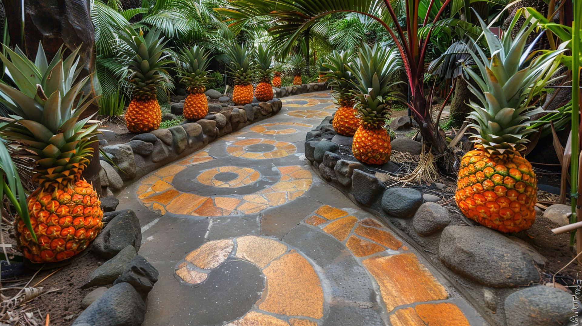 Captivating Pineapple Garden Maze Photography in 8K