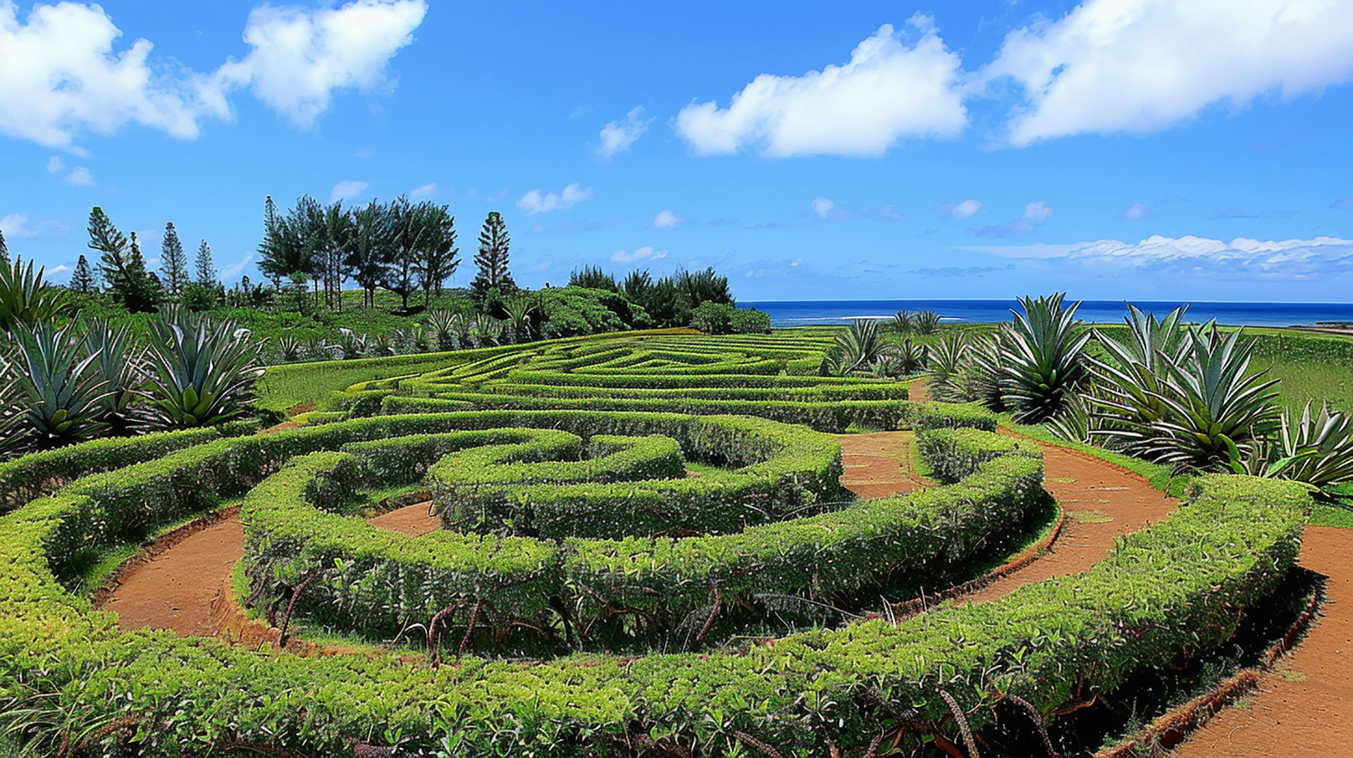 Pineapple Garden Maze Images Perfect for Digital Artwork