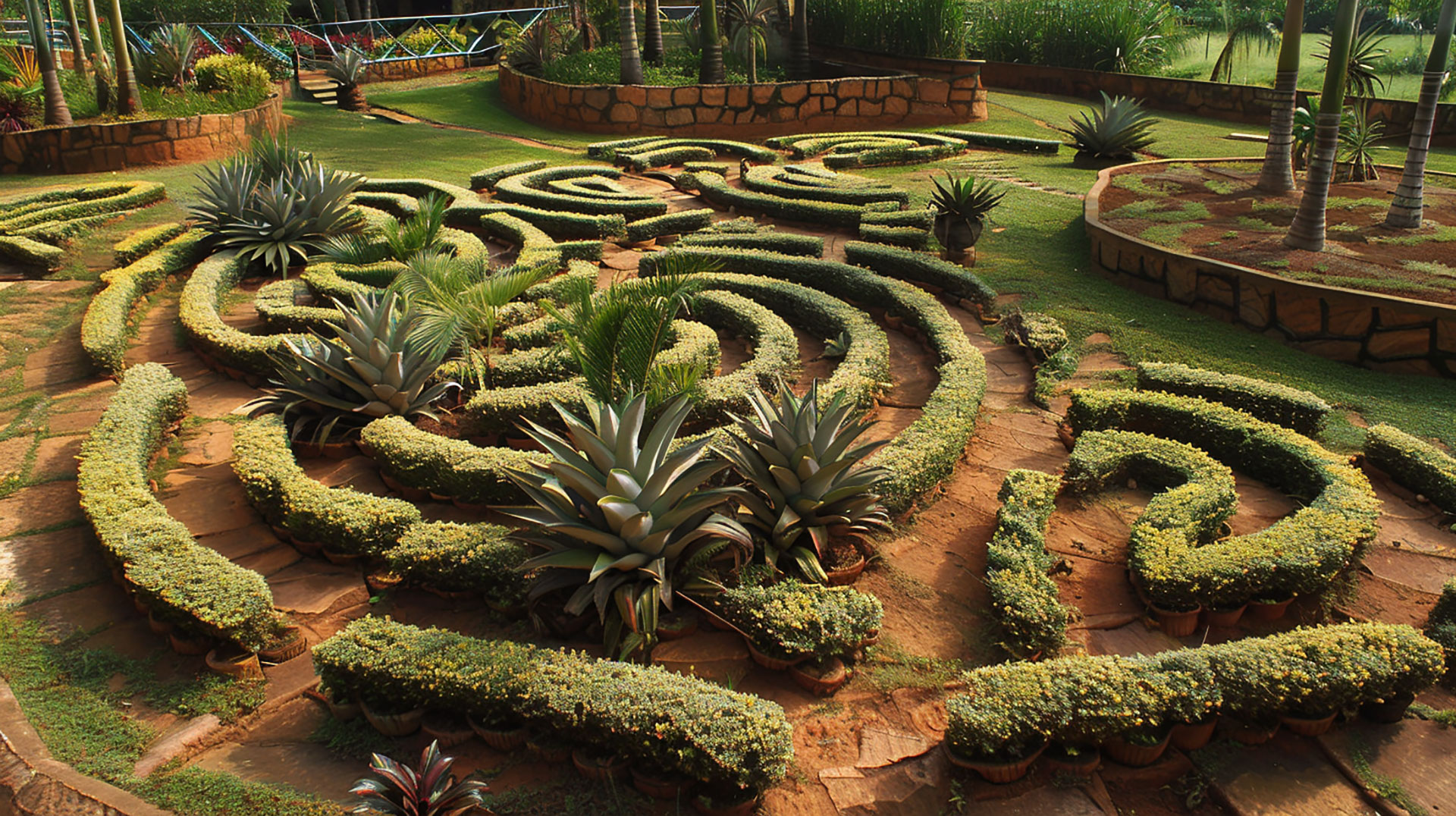 Pineapple Garden Maze Scenes in 1920x1080 Resolution