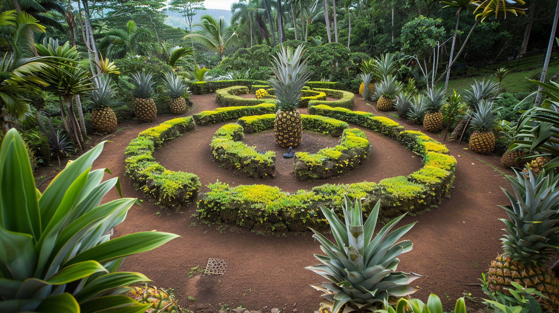 Free Download: Pineapple Garden Maze Wallpaper for Desktop and Mobile