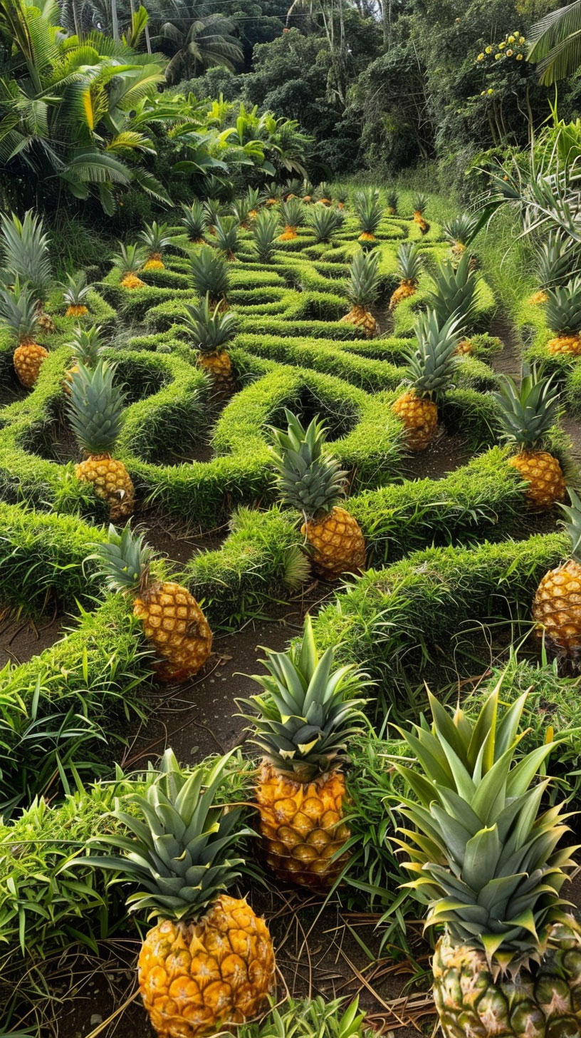 Royalty-Free Pineapple Garden Maze Images for HTC and Xiaomi