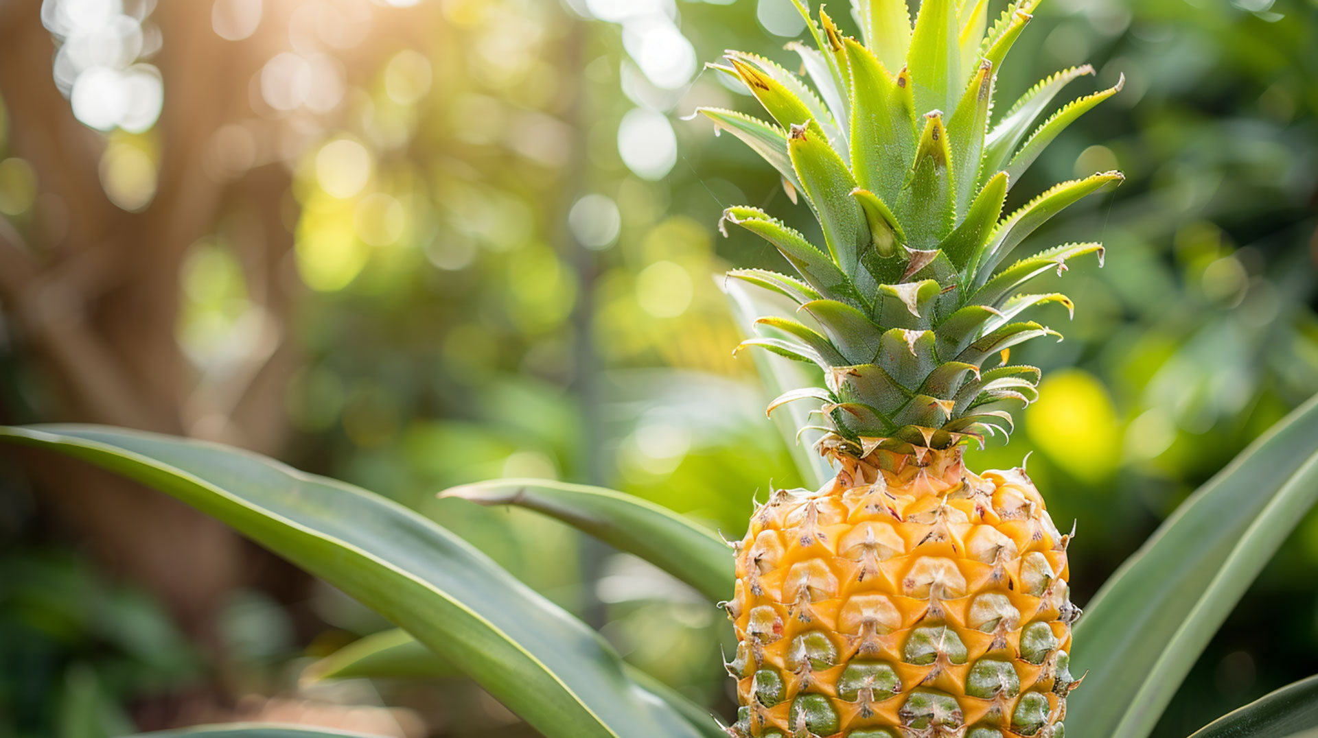 High-Resolution Pineapple Plant Photos Ideal for Wallpaper Applications