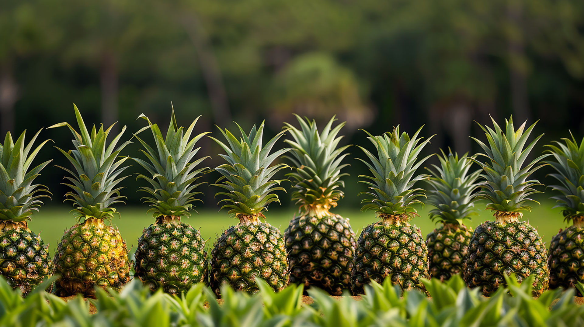 High-Resolution Pineapple Plant Photo Collection