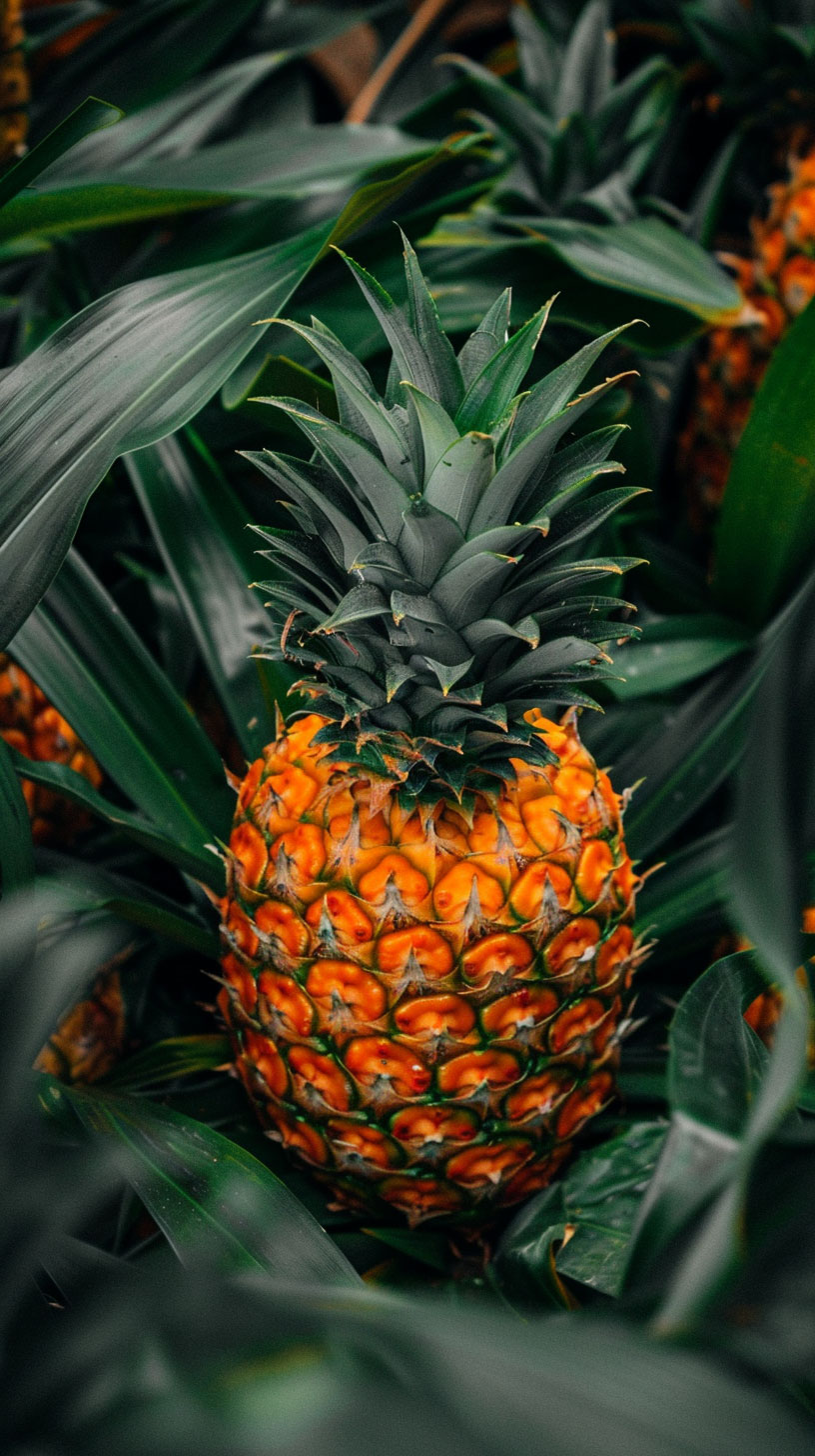 Explore High-Quality Pineapple Plant Photos for iPhone and Android