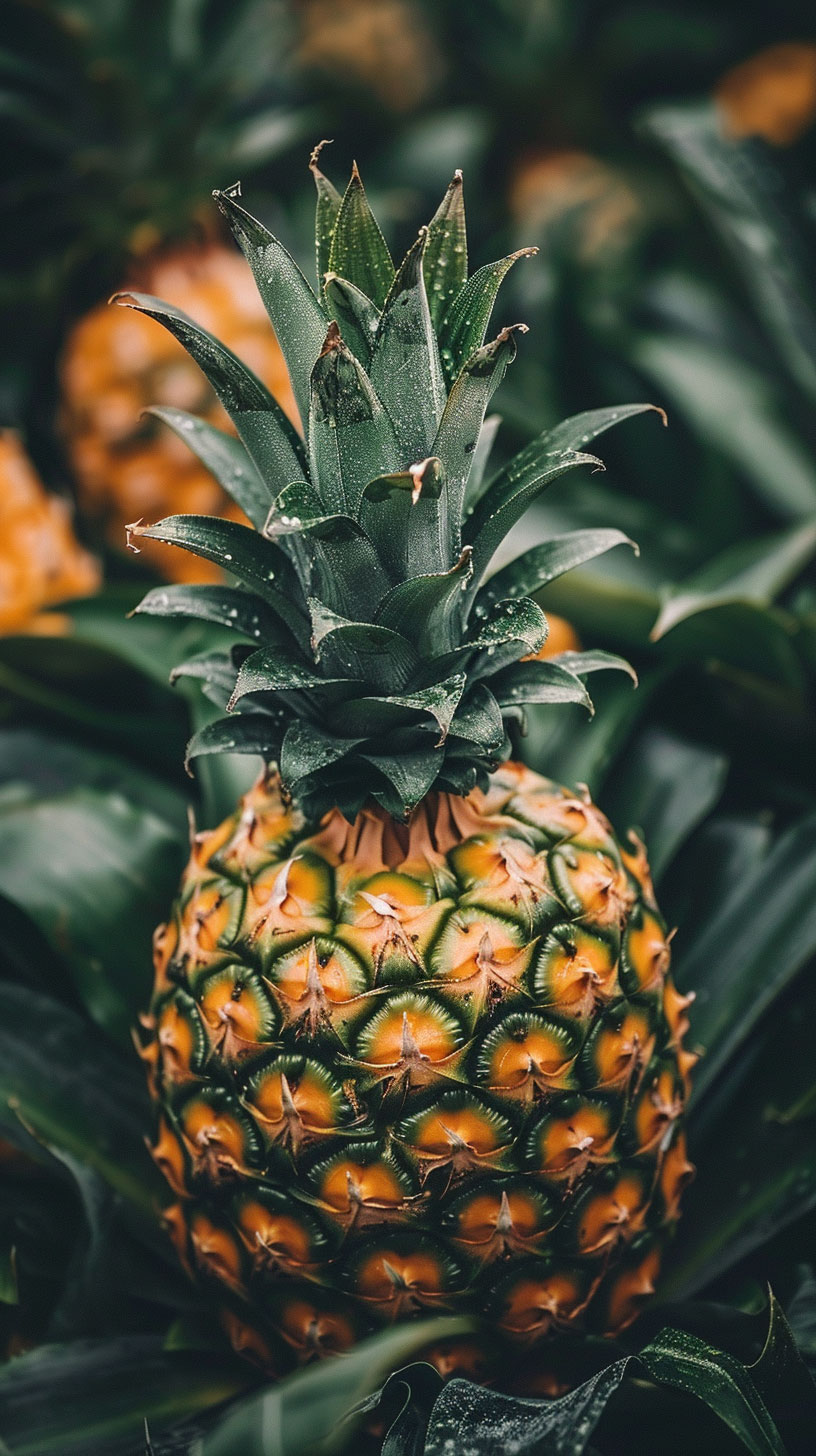 Colorful Pineapple Plant Wallpapers Ideal for Smartphone Displays