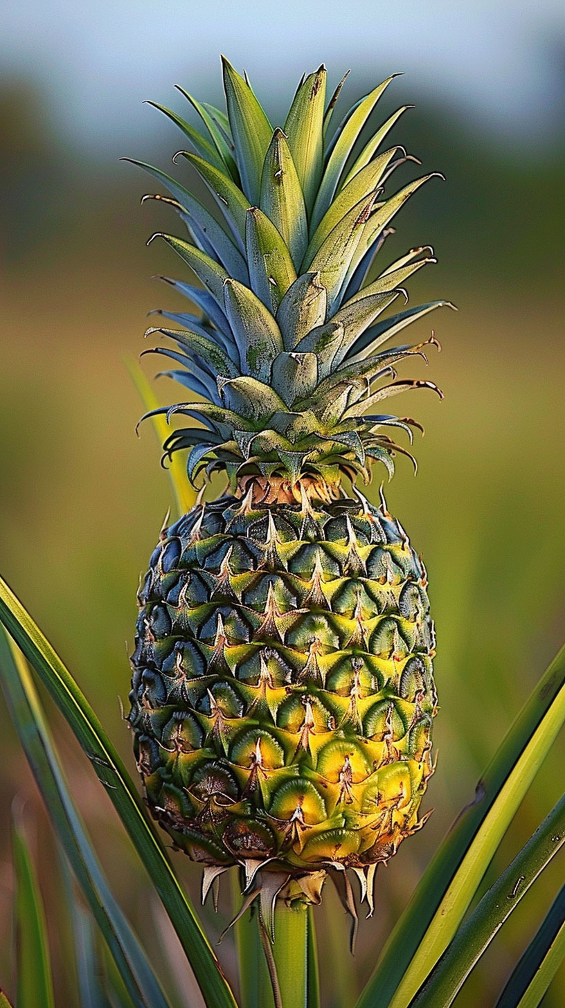 High-Resolution Pineapple Plant Photos Optimized for Mobile Screens