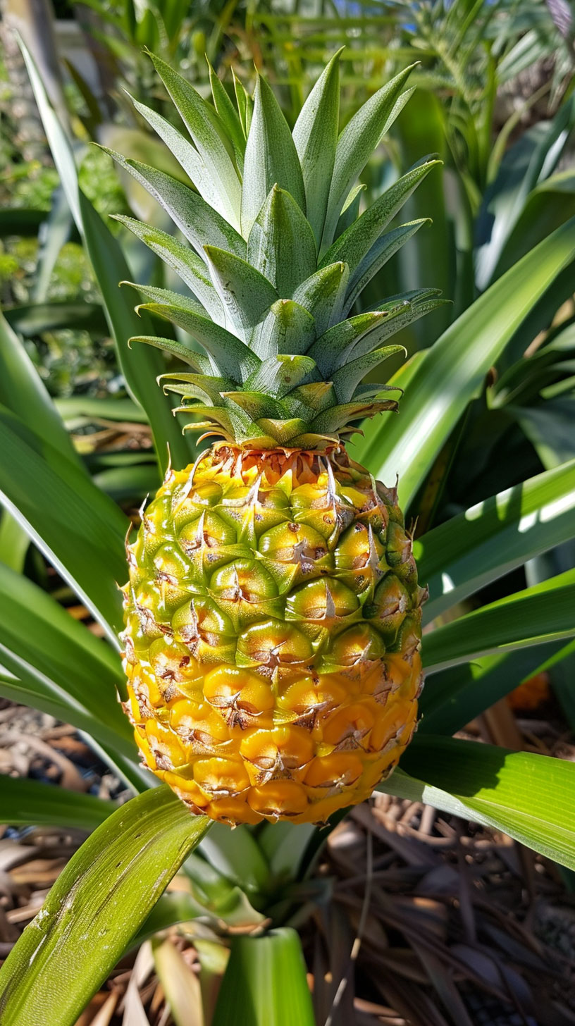 High-Quality Pineapple Plant Images for Smartphone Wallpaper