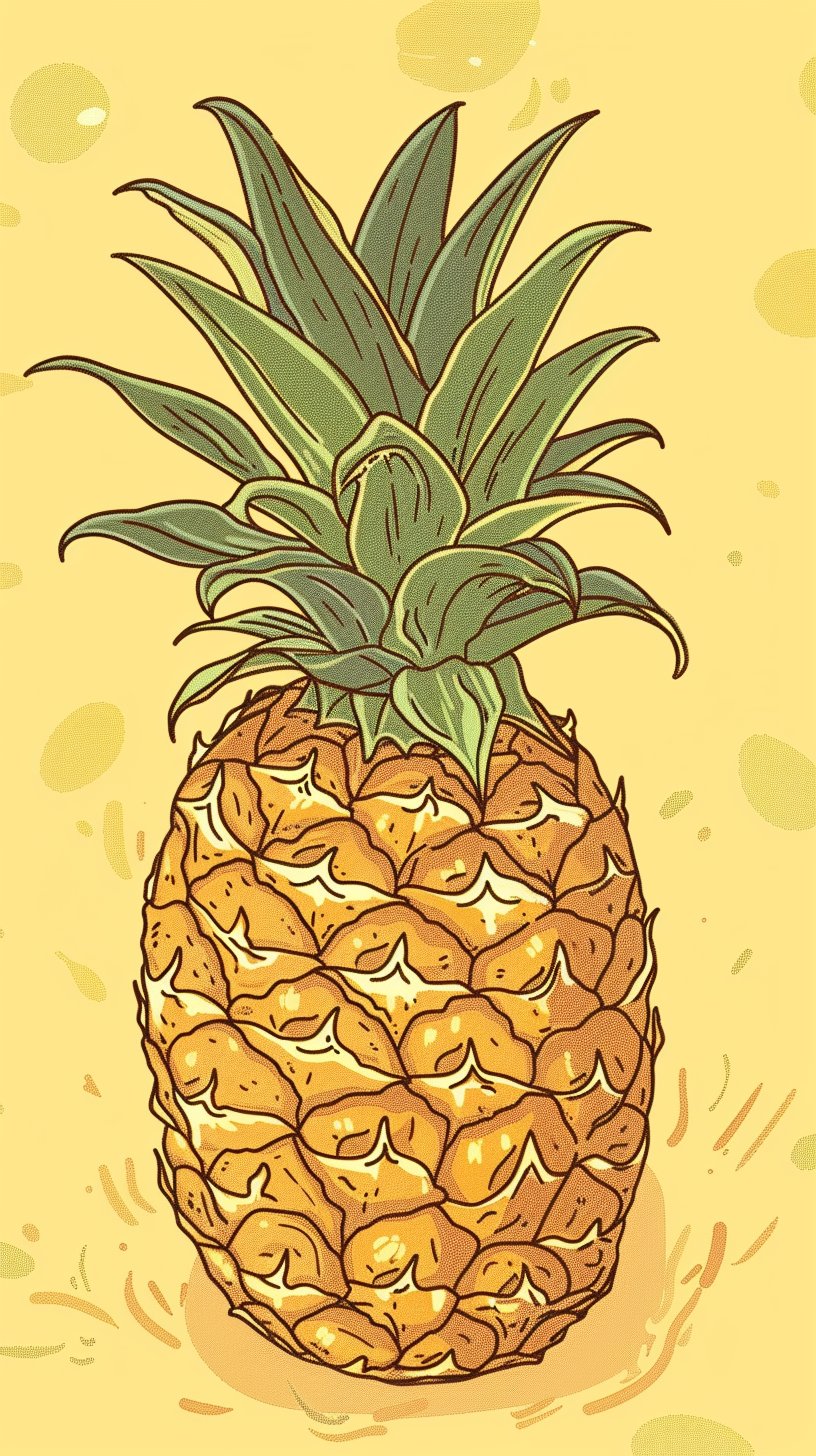 Lush Pineapple Stock Image Perfect for Mobile Devices