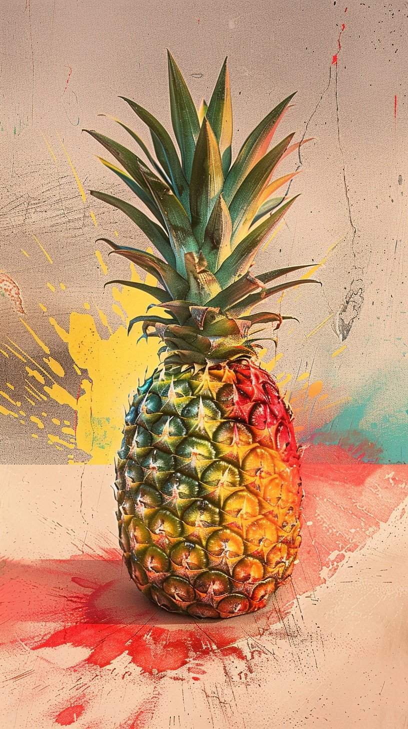 Fresh Pineapple Picture in Stunning 9:16 Format