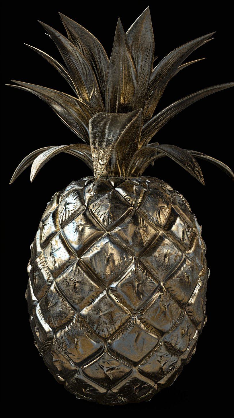 Ai-Enhanced Pineapple Stock Image for Mobile Devices