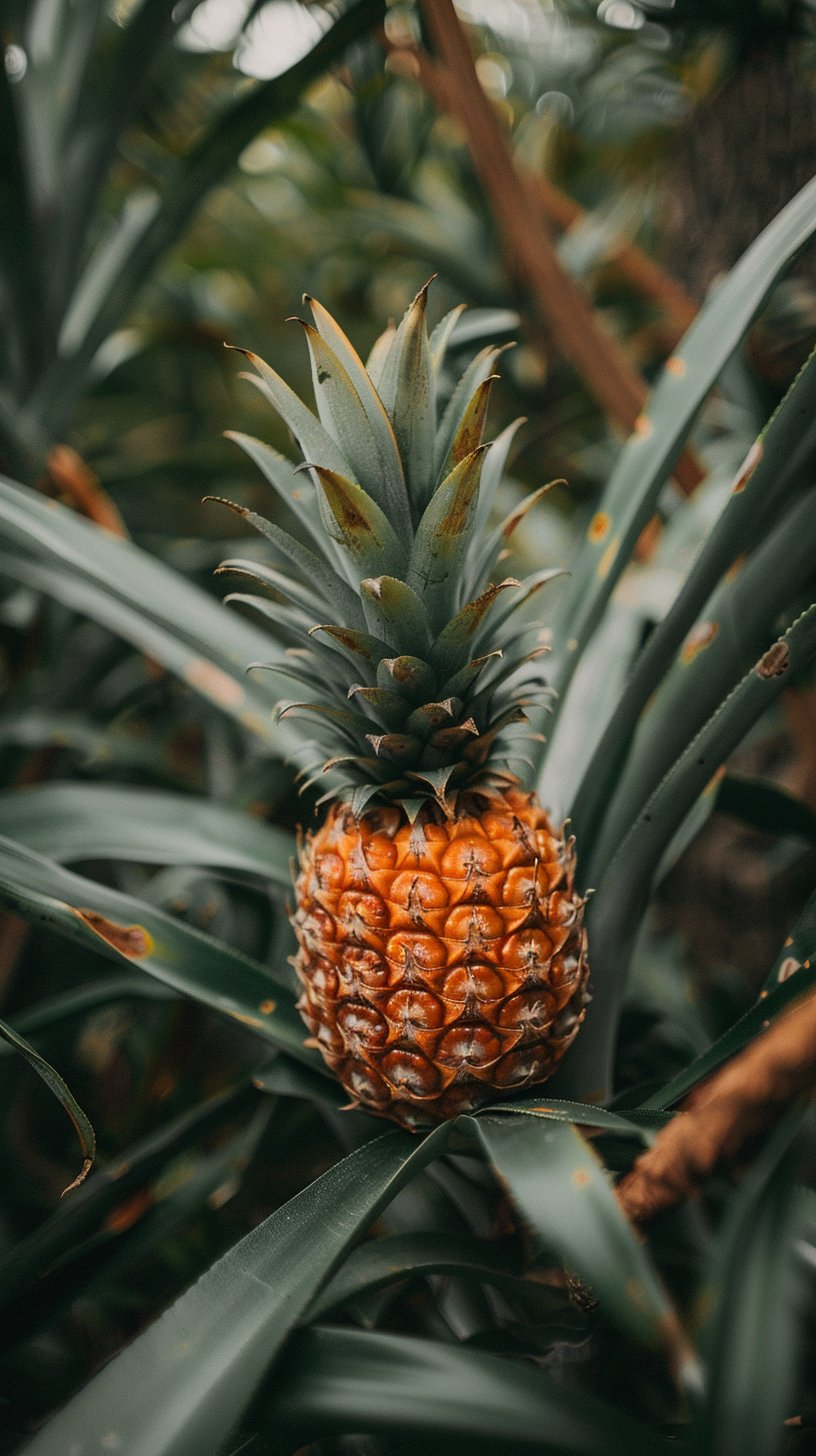 Vibrant Pineapple HD Digital Background for Mobile