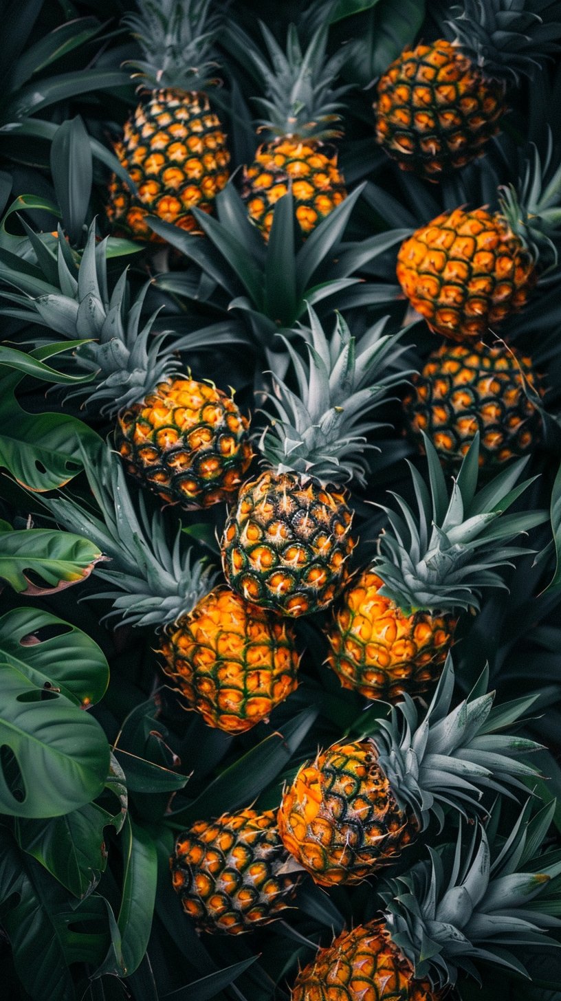 Lively Pineapple Backgrounds for Mobile Devices